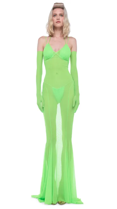 LOW BACK SLIP FISHTAIL GOWN sold by Norma Kamali