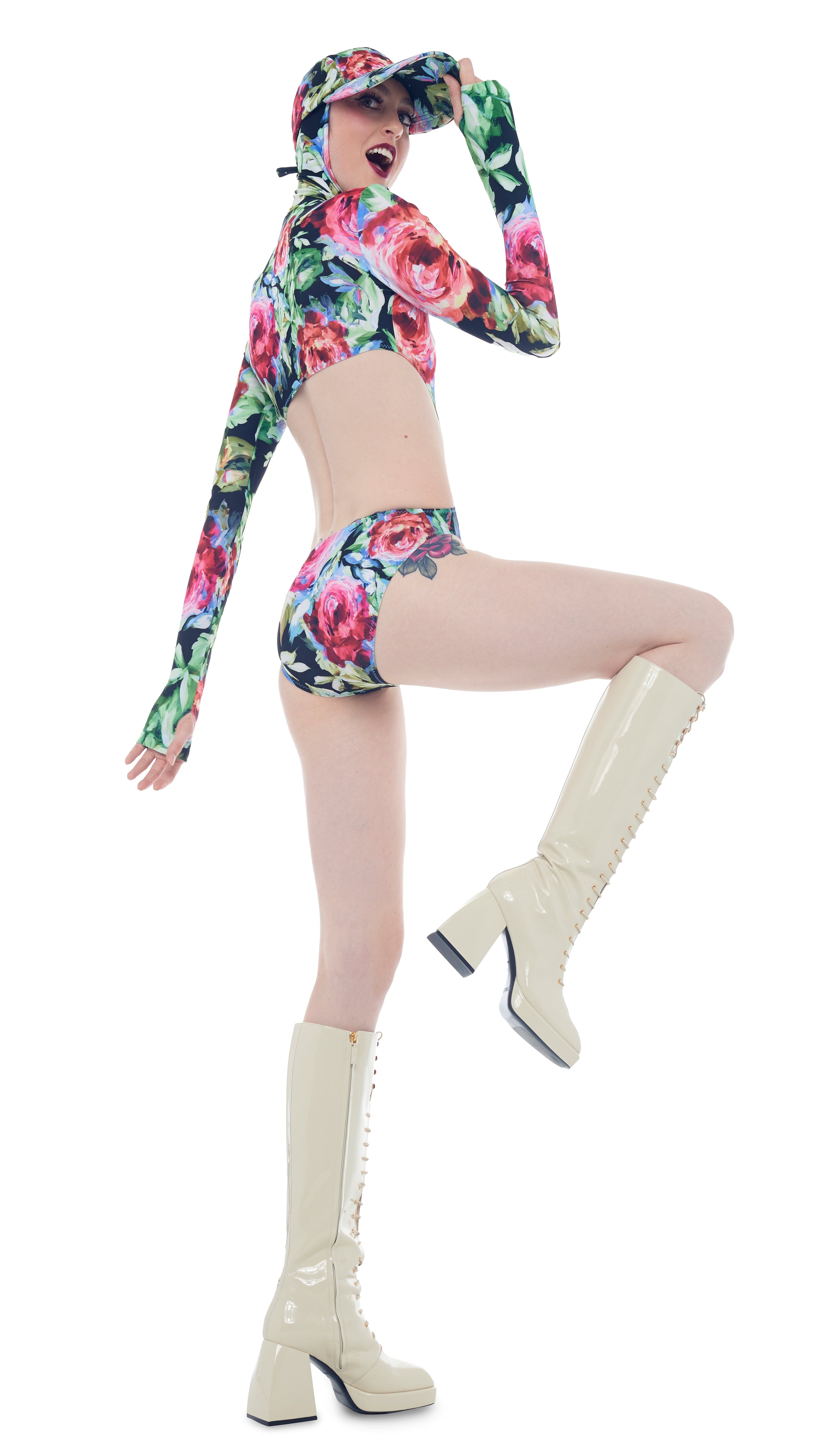 TURTLE SKULL CAP BODYSUIT sold by Norma Kamali product image thumbnail 5