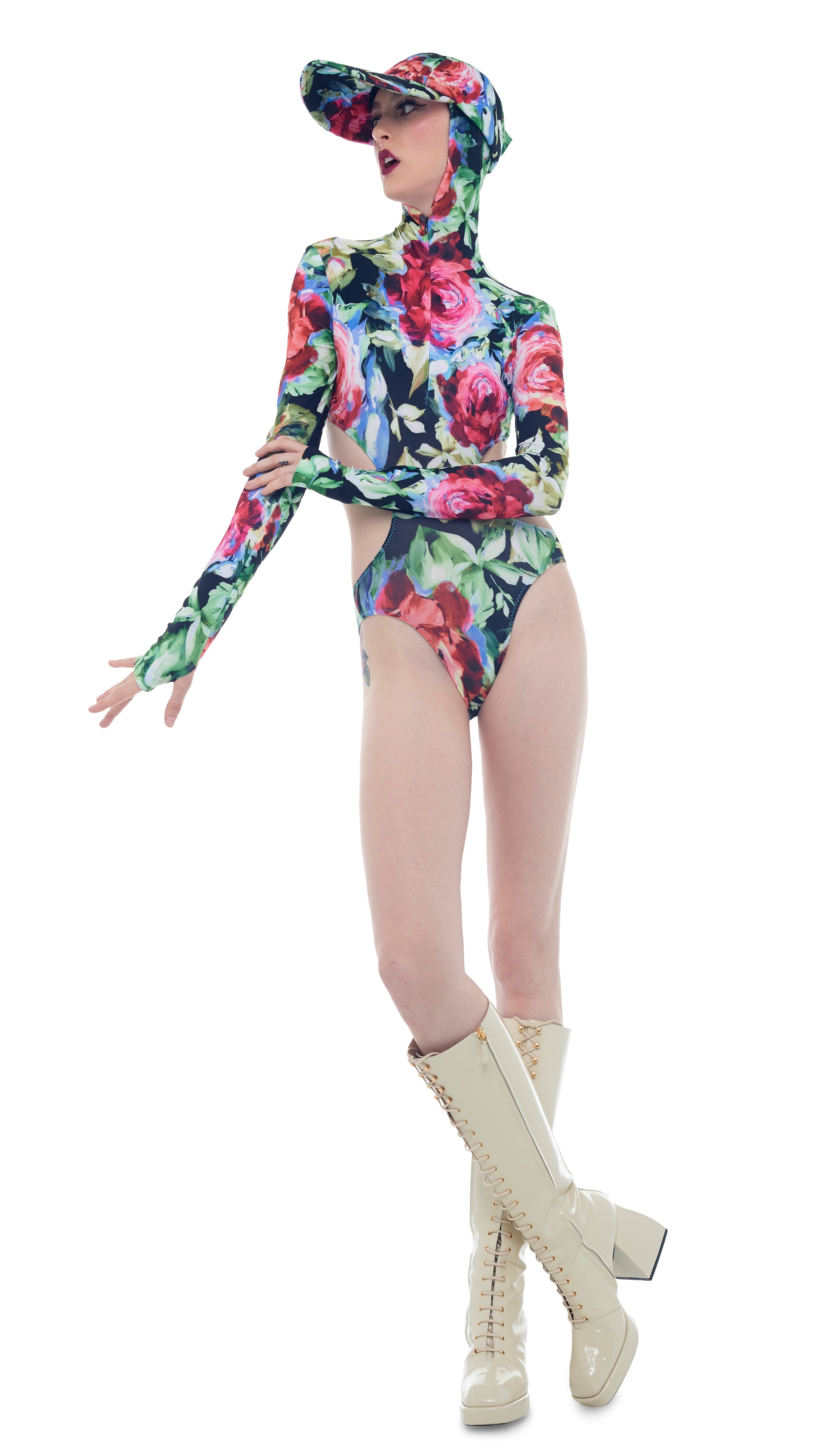TURTLE SKULL CAP BODYSUIT sold by Norma Kamali product image thumbnail 4