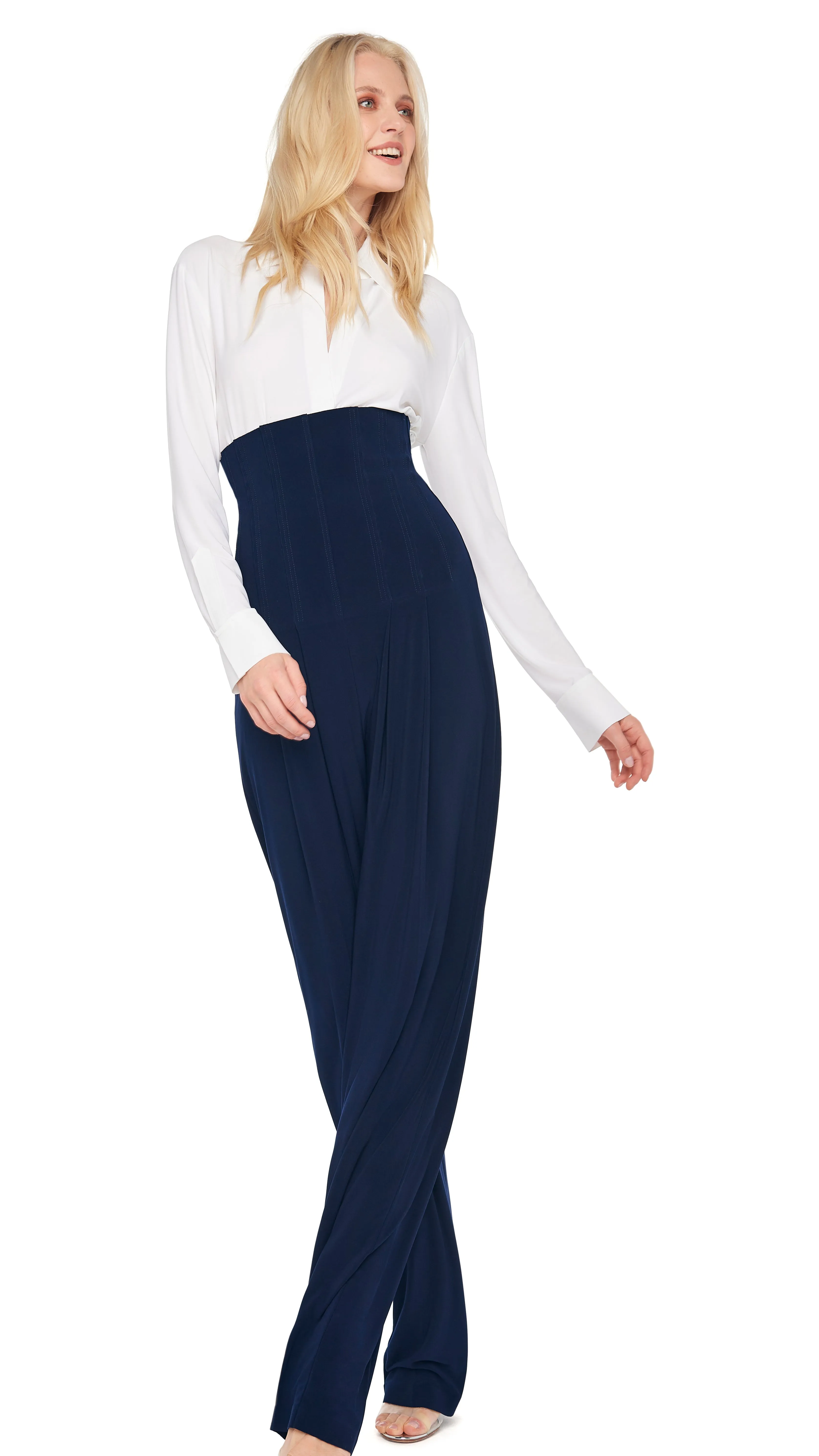 NK SHIRT W/ COLLAR STAND sold by Norma Kamali product image thumbnail 4