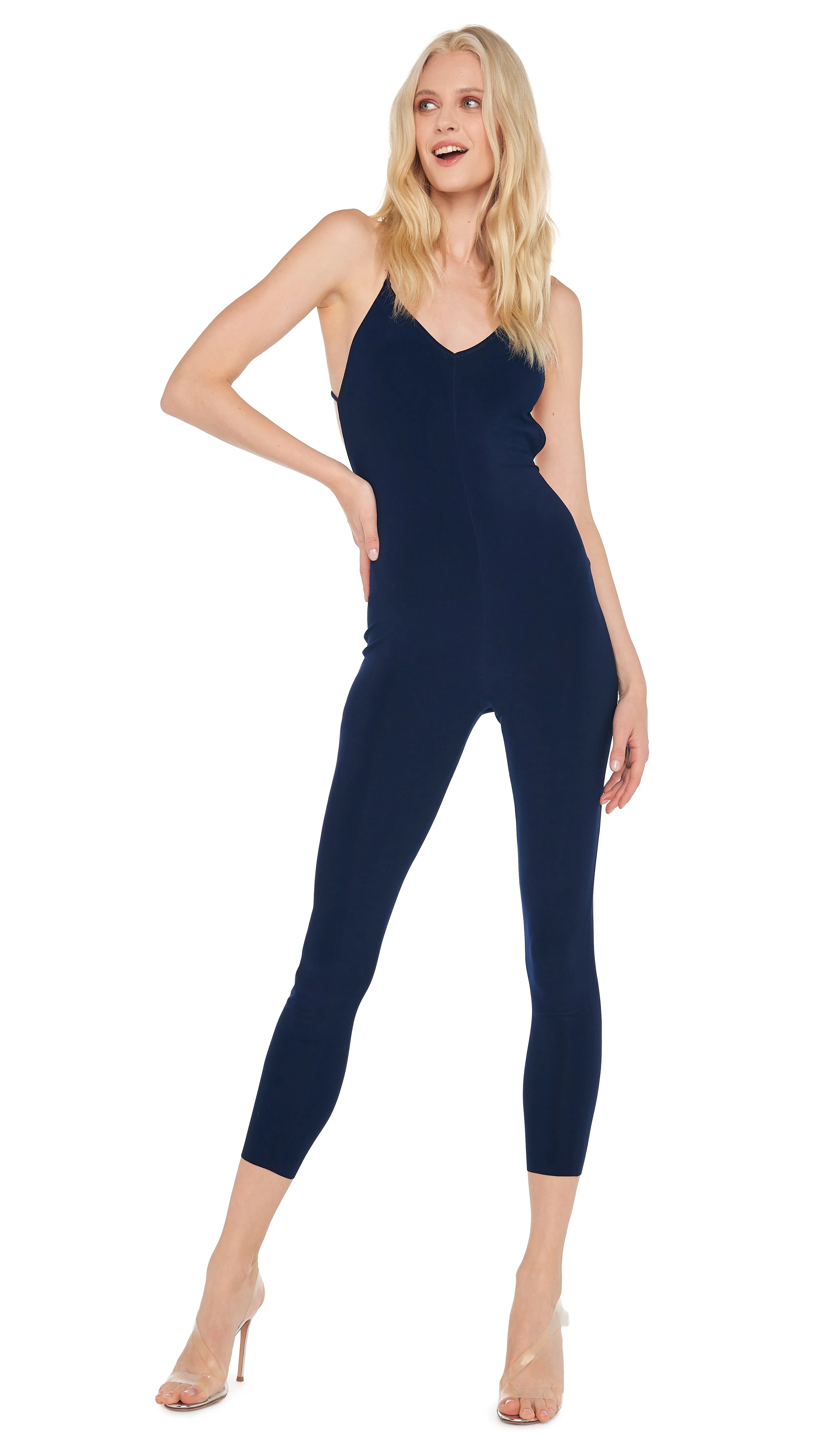 LOW BACK FARA SLIP CATSUIT sold by Norma Kamali product image thumbnail 5