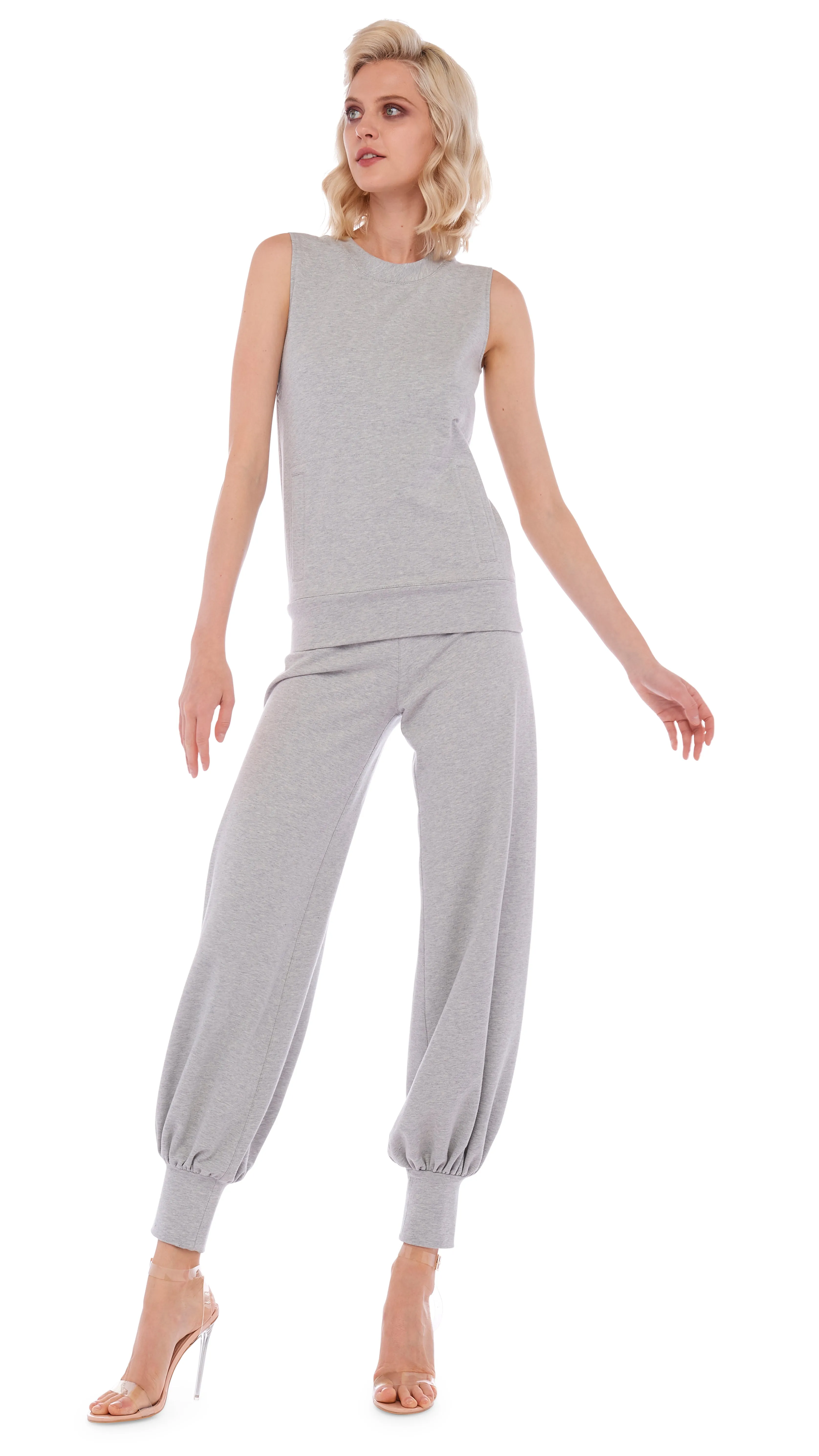 SLEEVELESS TAILORED TERRY TOP sold by Norma Kamali product image thumbnail 4