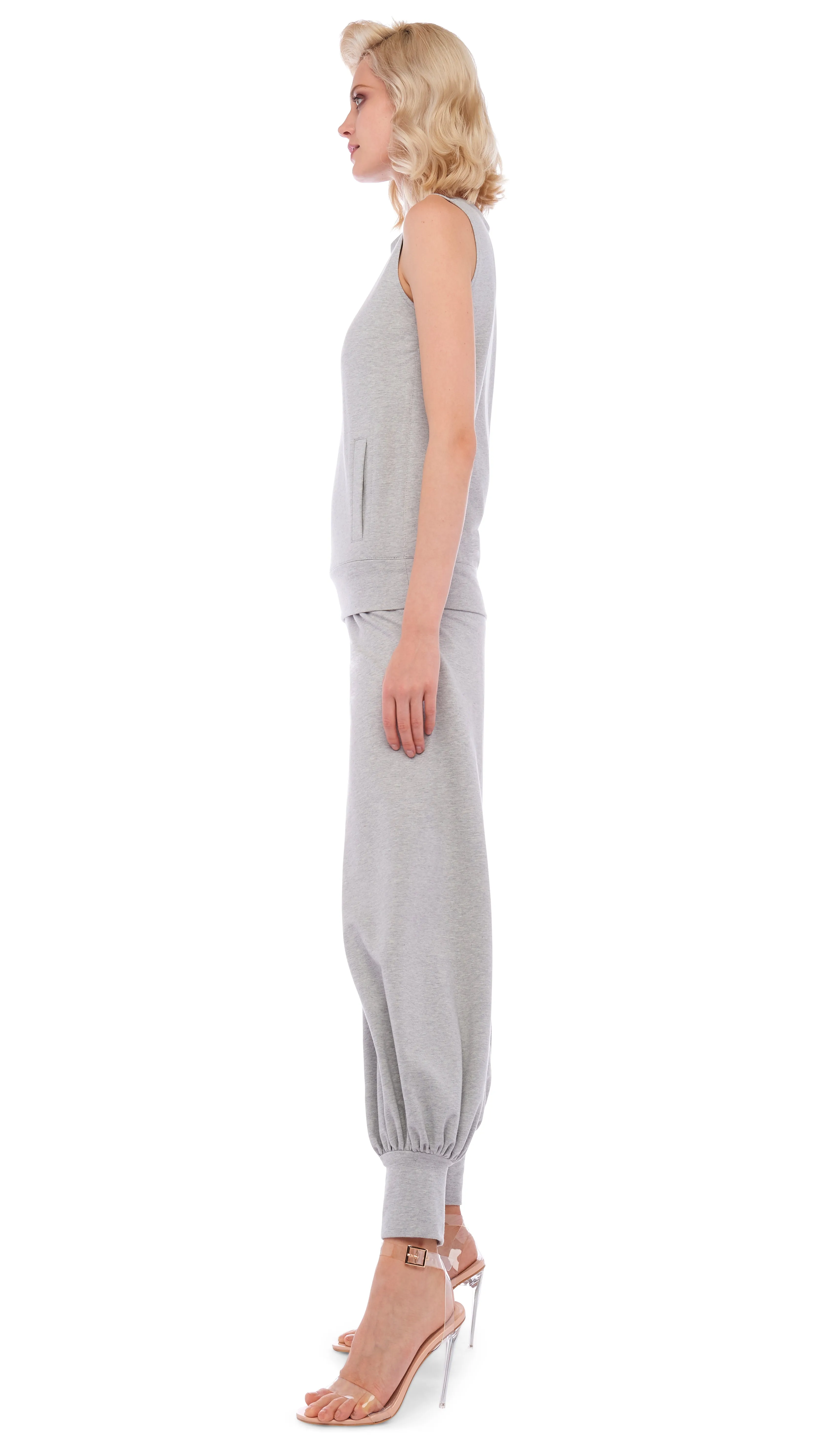 SLEEVELESS TAILORED TERRY TOP sold by Norma Kamali product image thumbnail 2