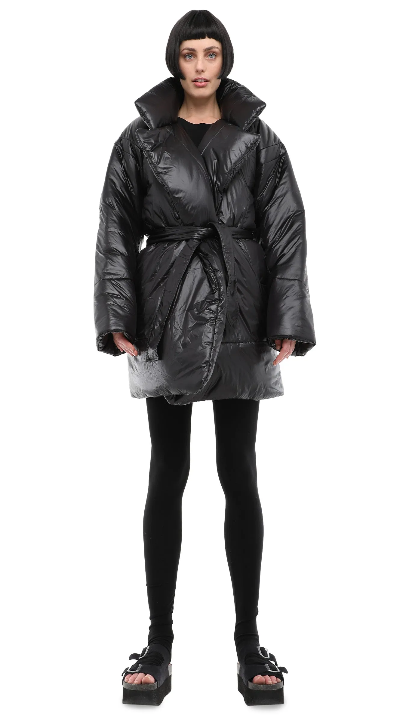 SLEEPING BAG COAT TO KNEE sold by Norma Kamali