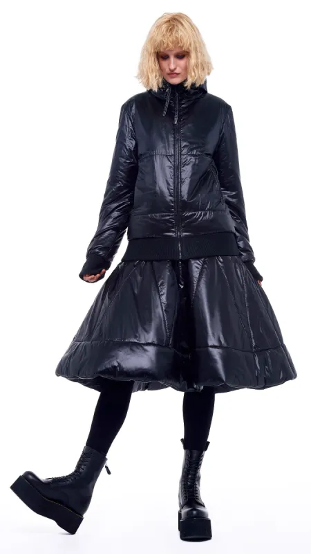 HOODED BOMBER JACKET made by Norma Kamali