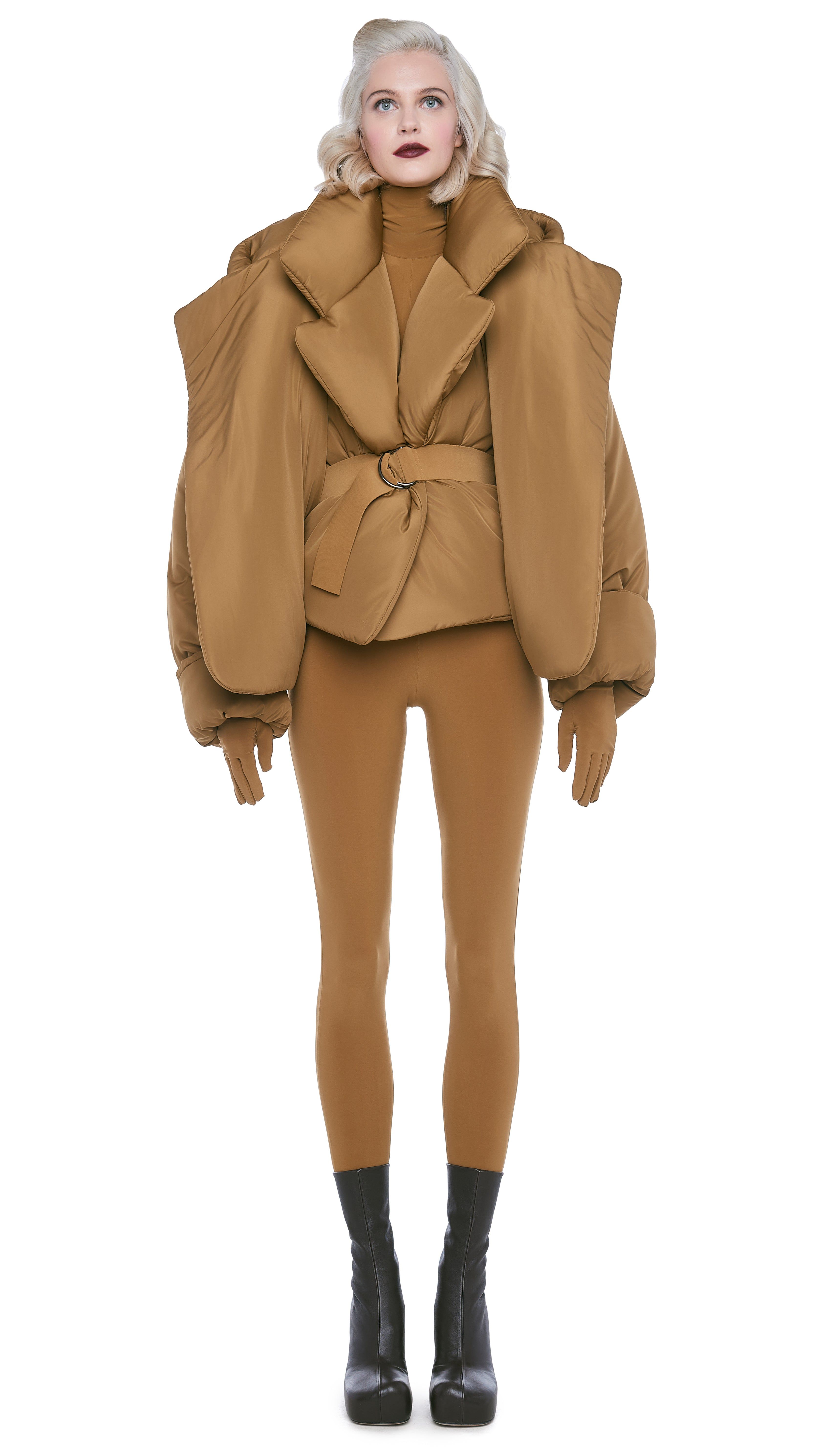 HOODED SLEEPING BAG JACKET sold by Norma Kamali