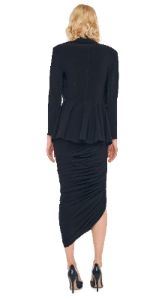 DIANA GOWN with SINGLE BREASTED PEPLUM JACKET sold by Norma Kamali