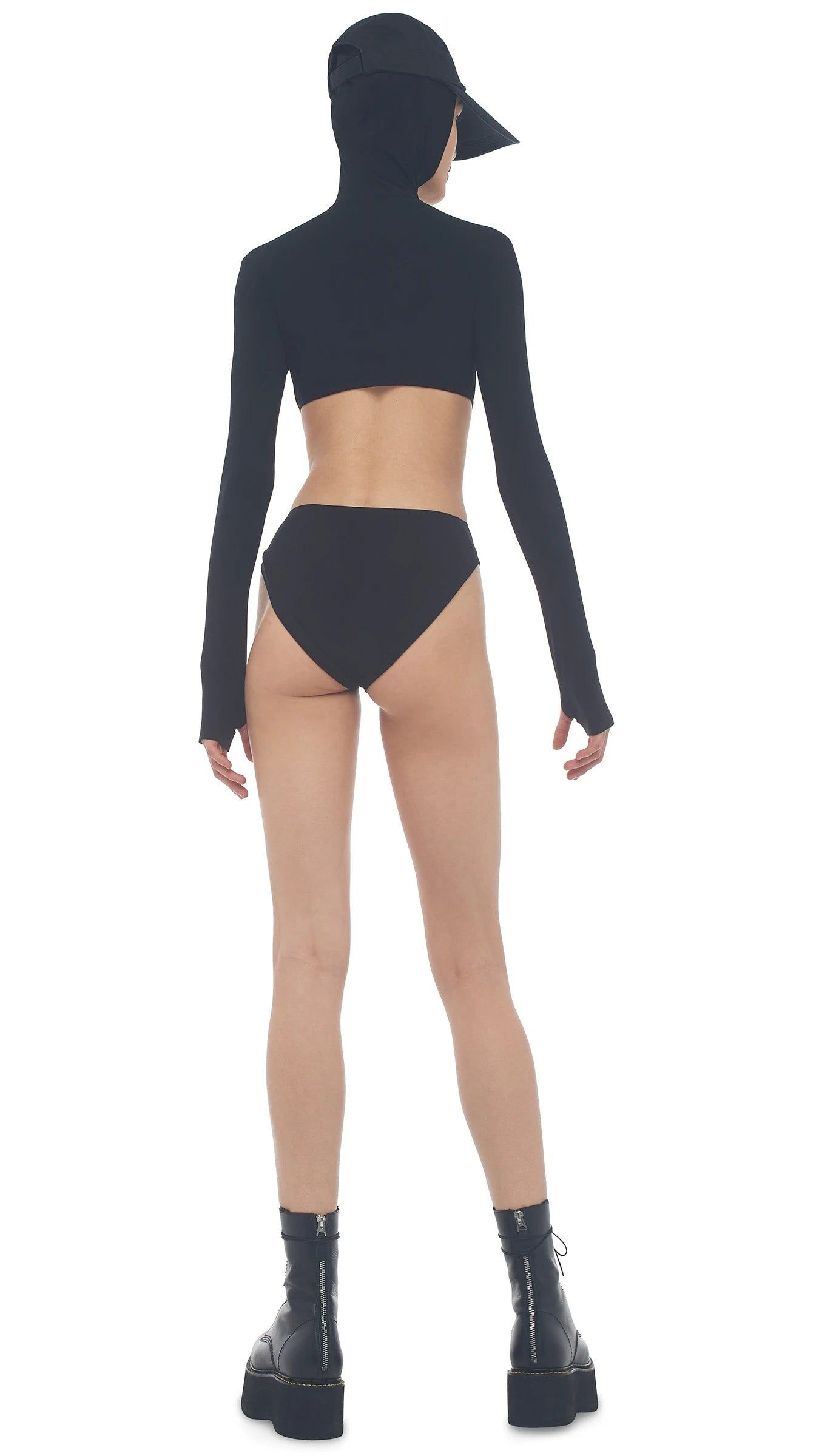 TURTLE SKULL CAP BODYSUIT sold by Norma Kamali product image thumbnail 3