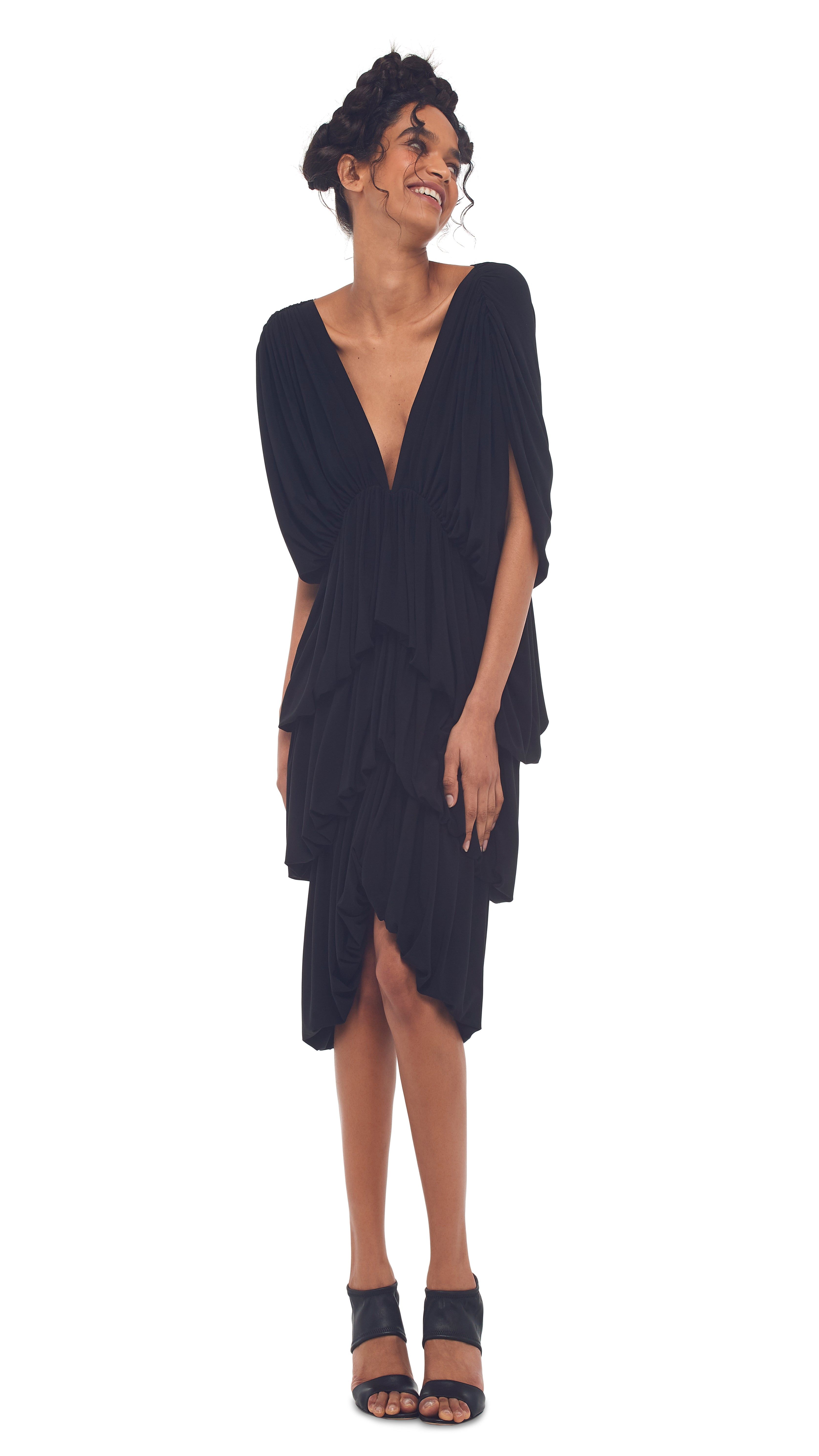 4-TIERED BUTTERFLY DRESS sold by Norma Kamali product image thumbnail 4