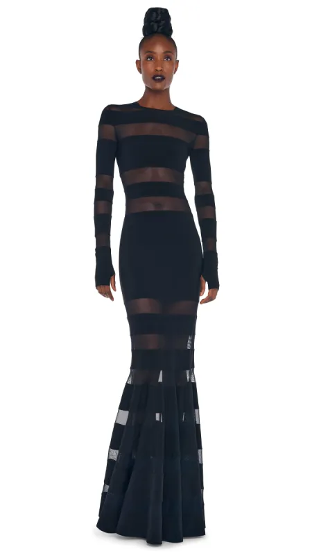 SPLICED DRESS FISHTAIL GOWN sold by Norma Kamali