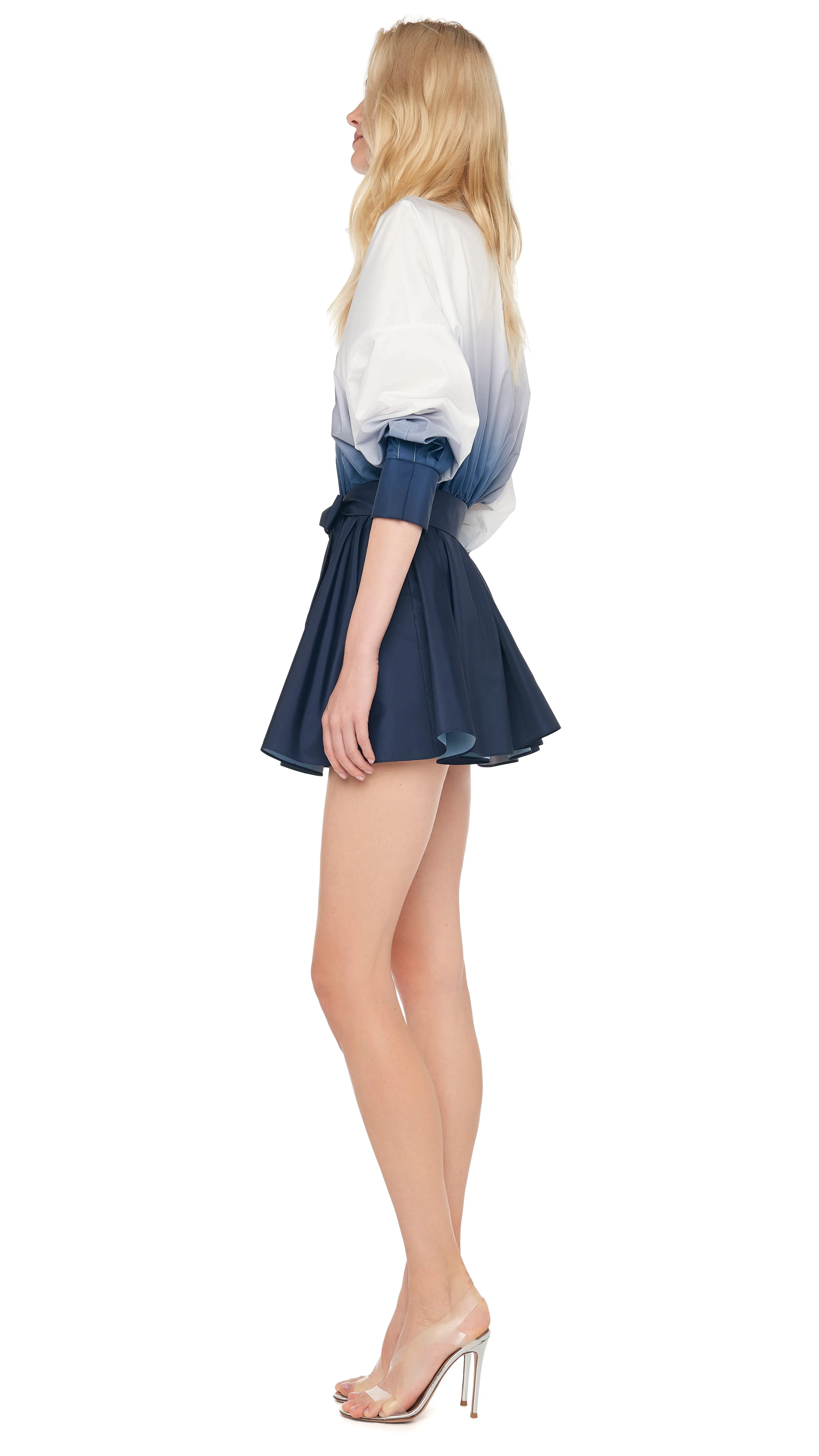 SUPER OS BF NK SHIRT FLARED MINI DRESS sold by Norma Kamali product image thumbnail 2