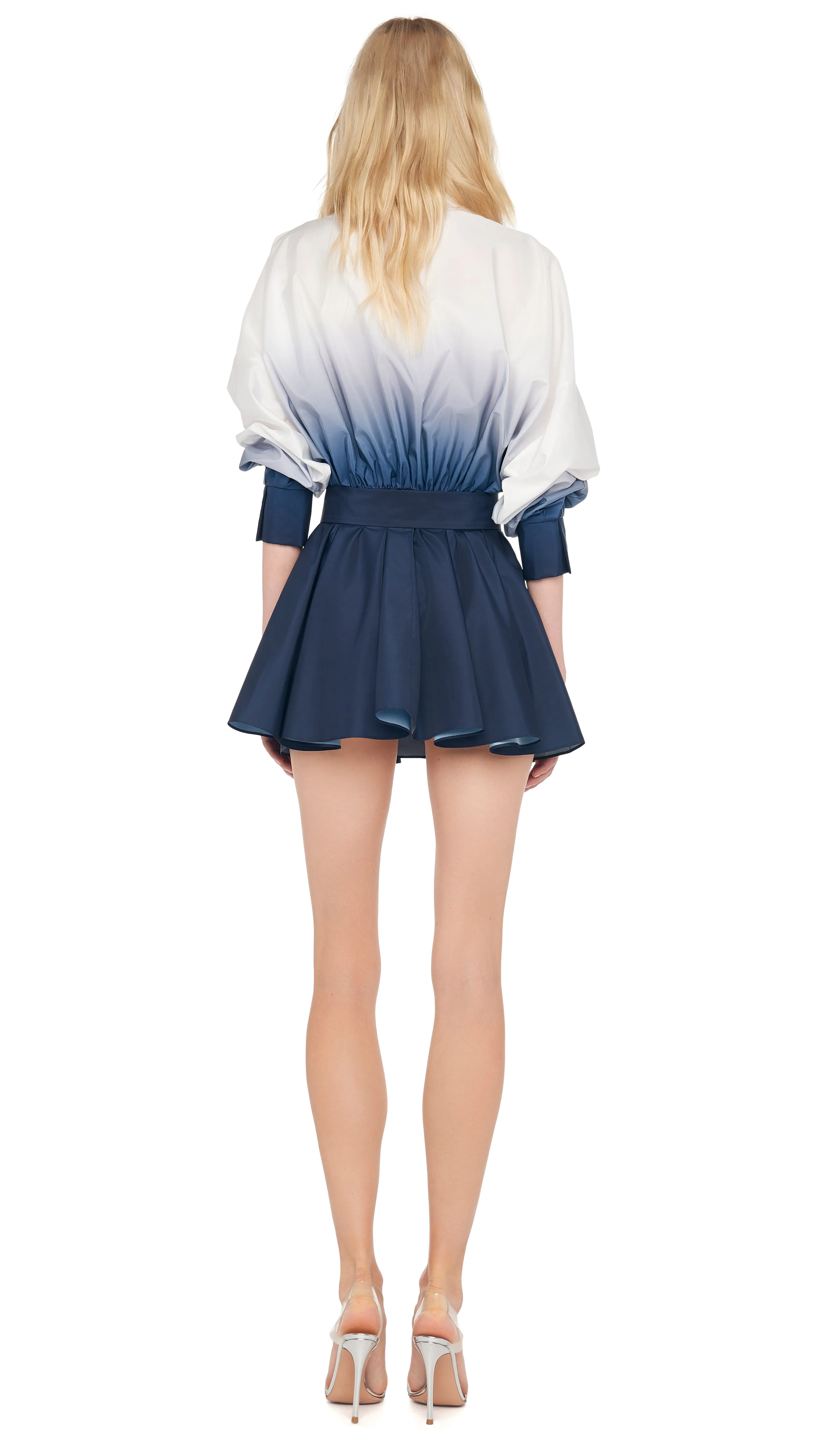 SUPER OS BF NK SHIRT FLARED MINI DRESS sold by Norma Kamali product image thumbnail 3