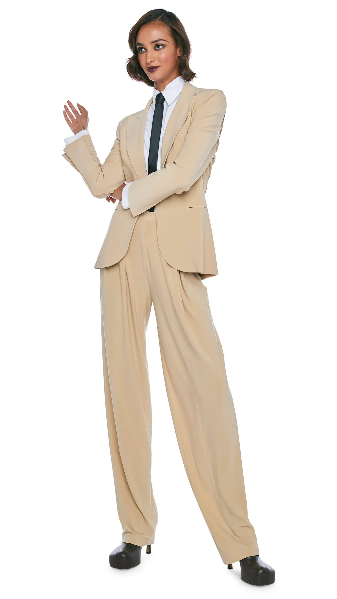 CLASSIC SINGLE BREASTED JACKET sold by Norma Kamali product image thumbnail 4