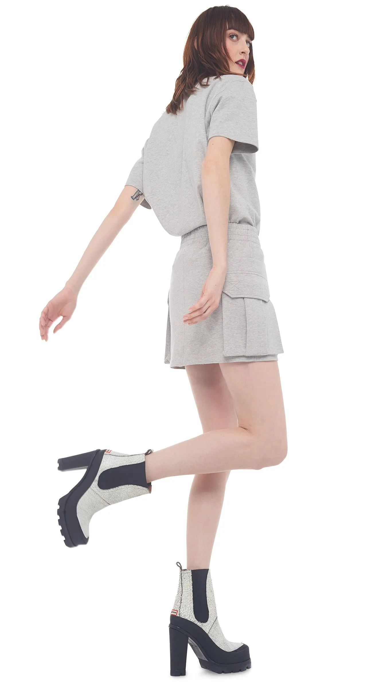 SHORT SLEEVE BOXY TOP sold by Norma Kamali product image thumbnail 4