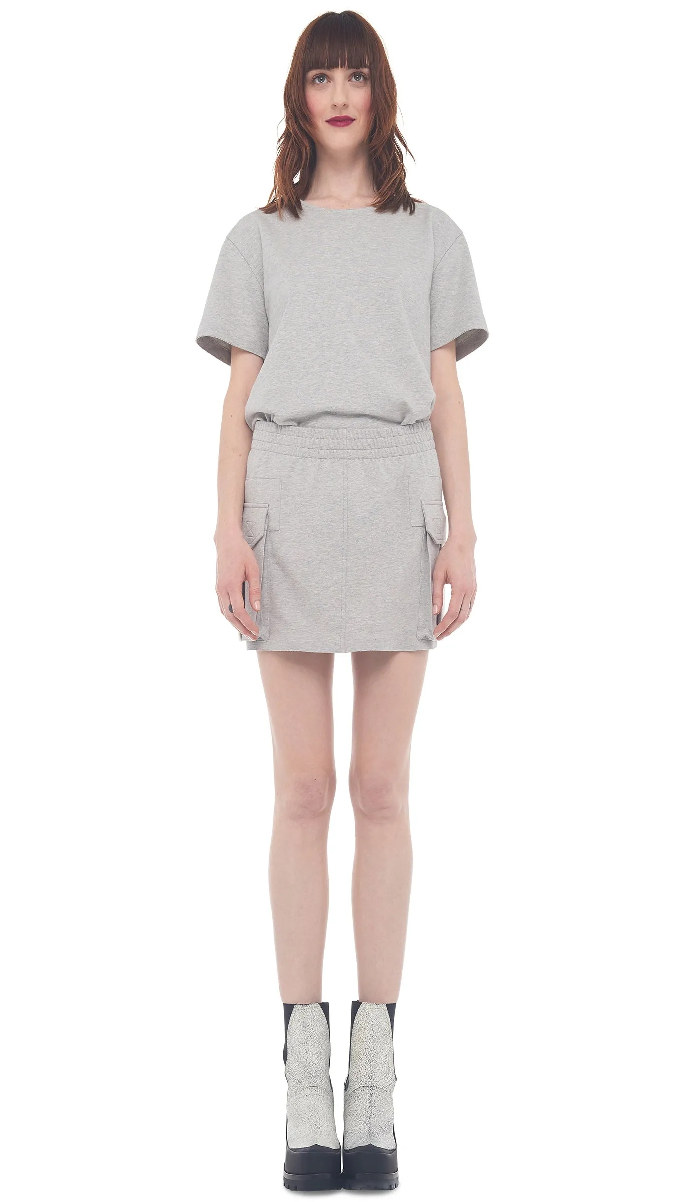 SHORT SLEEVE BOXY TOP sold by Norma Kamali