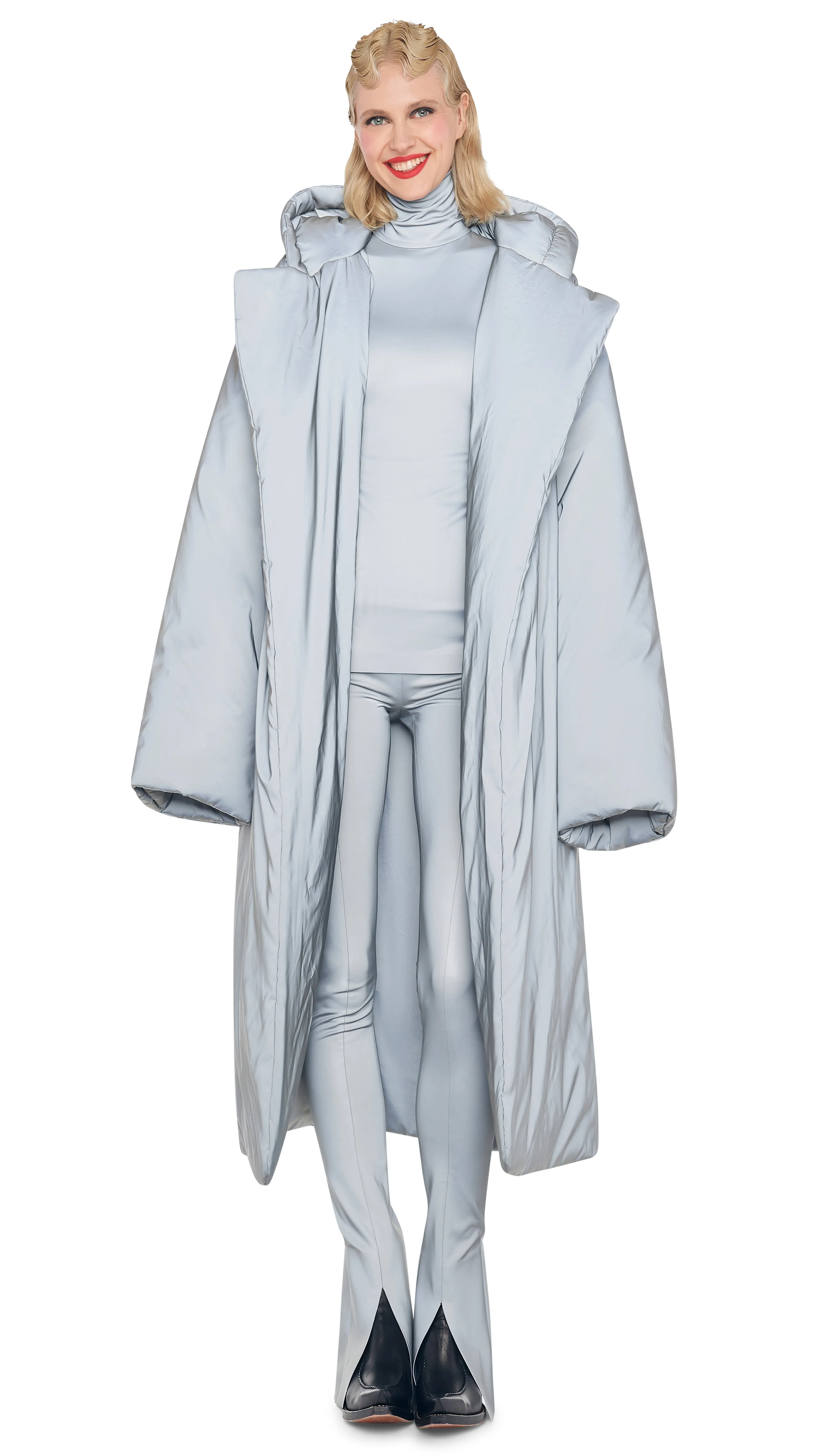 HOODED SLEEPING BAG COAT sold by Norma Kamali