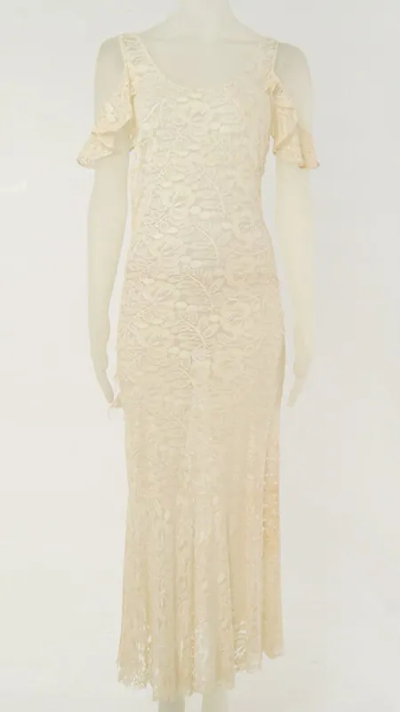 COLD SHOULDER LACE DRESS sold by Norma Kamali
