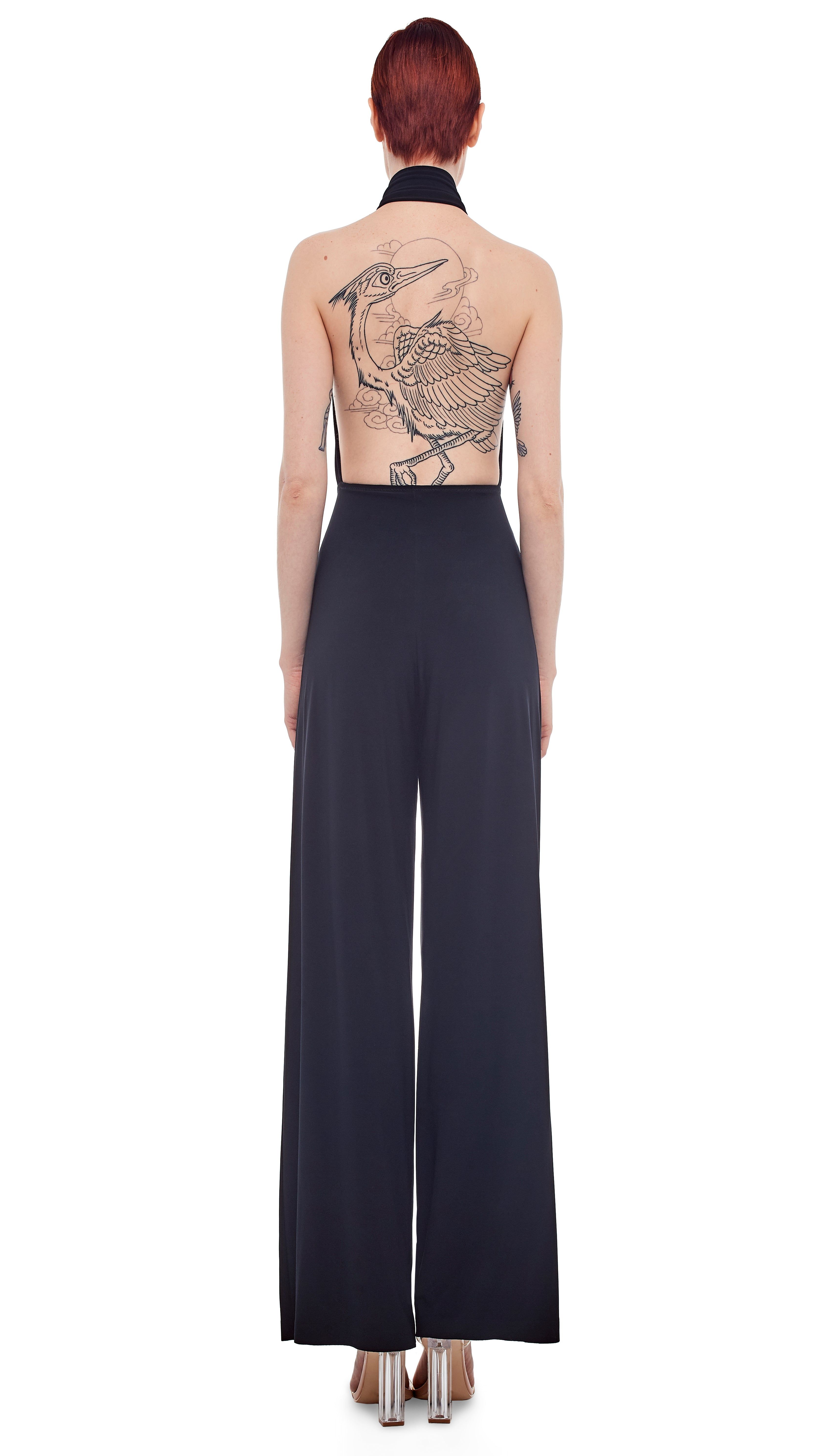 CROSS HALTER JUMPSUIT sold by Norma Kamali product image thumbnail 3