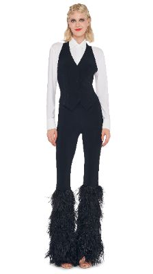 FEATHER FISHTAIL PANT sold by Norma Kamali