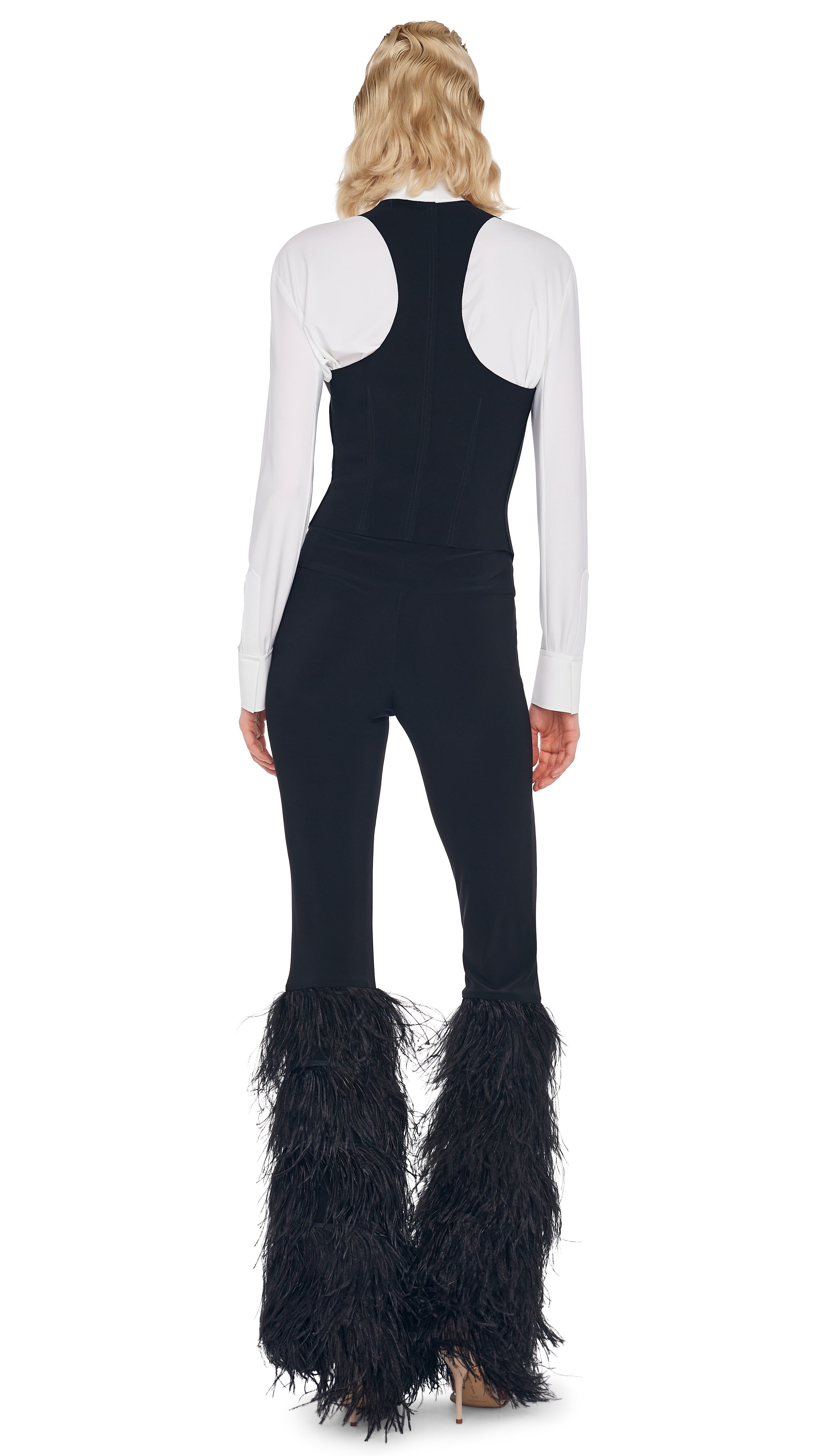 FEATHER FISHTAIL PANT sold by Norma Kamali product image thumbnail 3