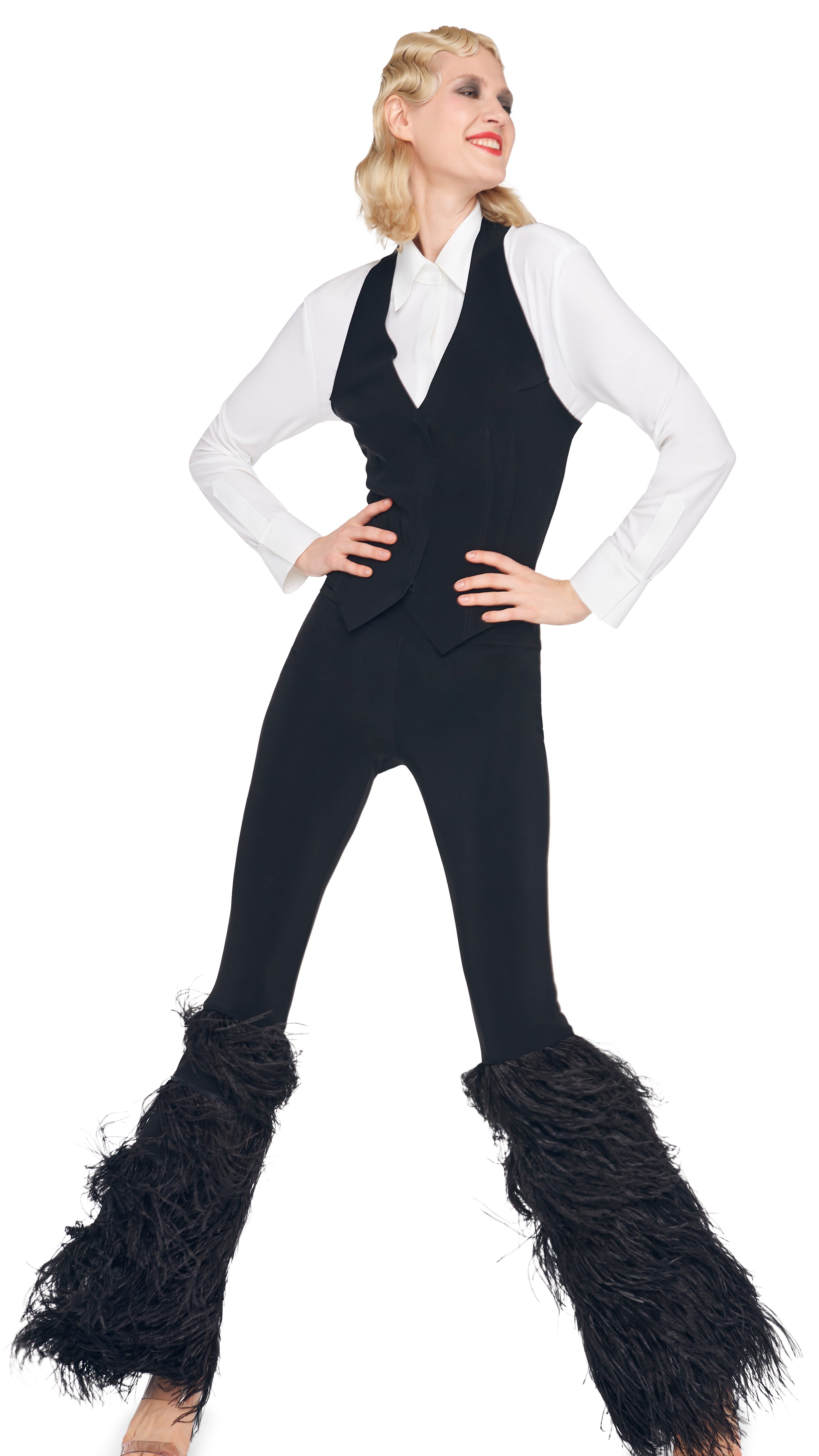 FEATHER FISHTAIL PANT sold by Norma Kamali product image thumbnail 5