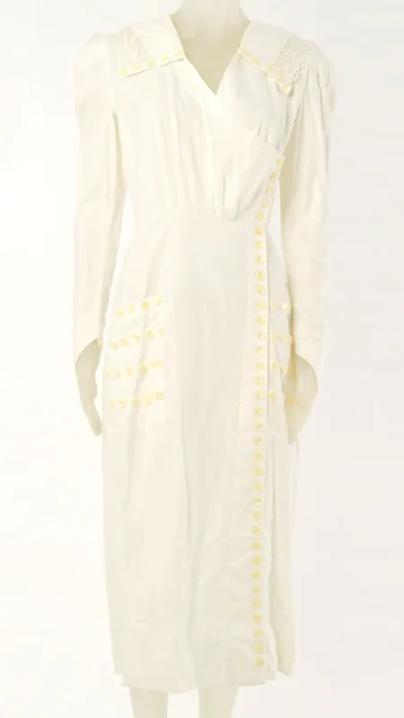 LONG SLEEVE BUTTON DRESS sold by Norma Kamali