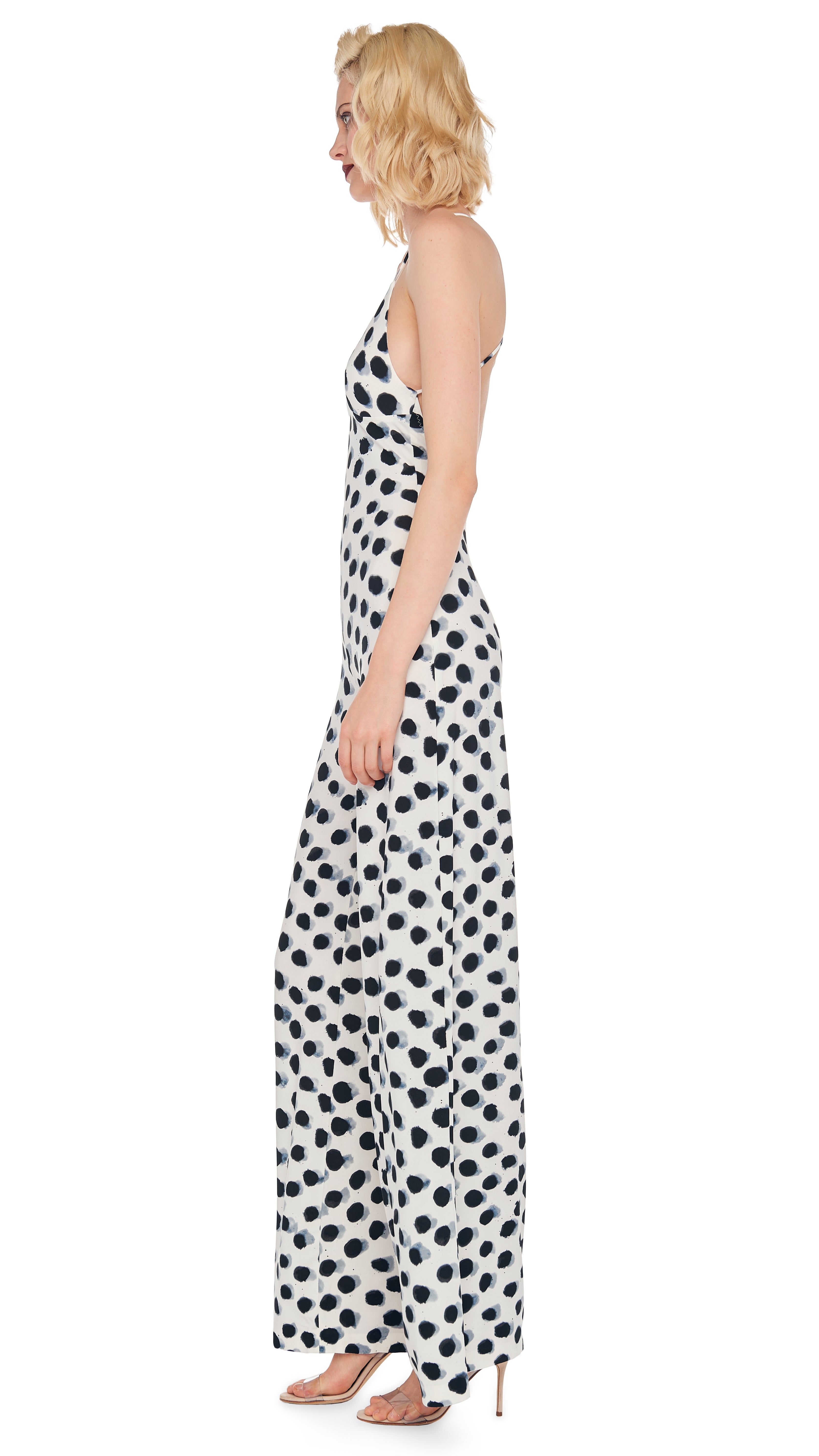 LOW BACK SLIP JUMPSUIT sold by Norma Kamali product image thumbnail 2