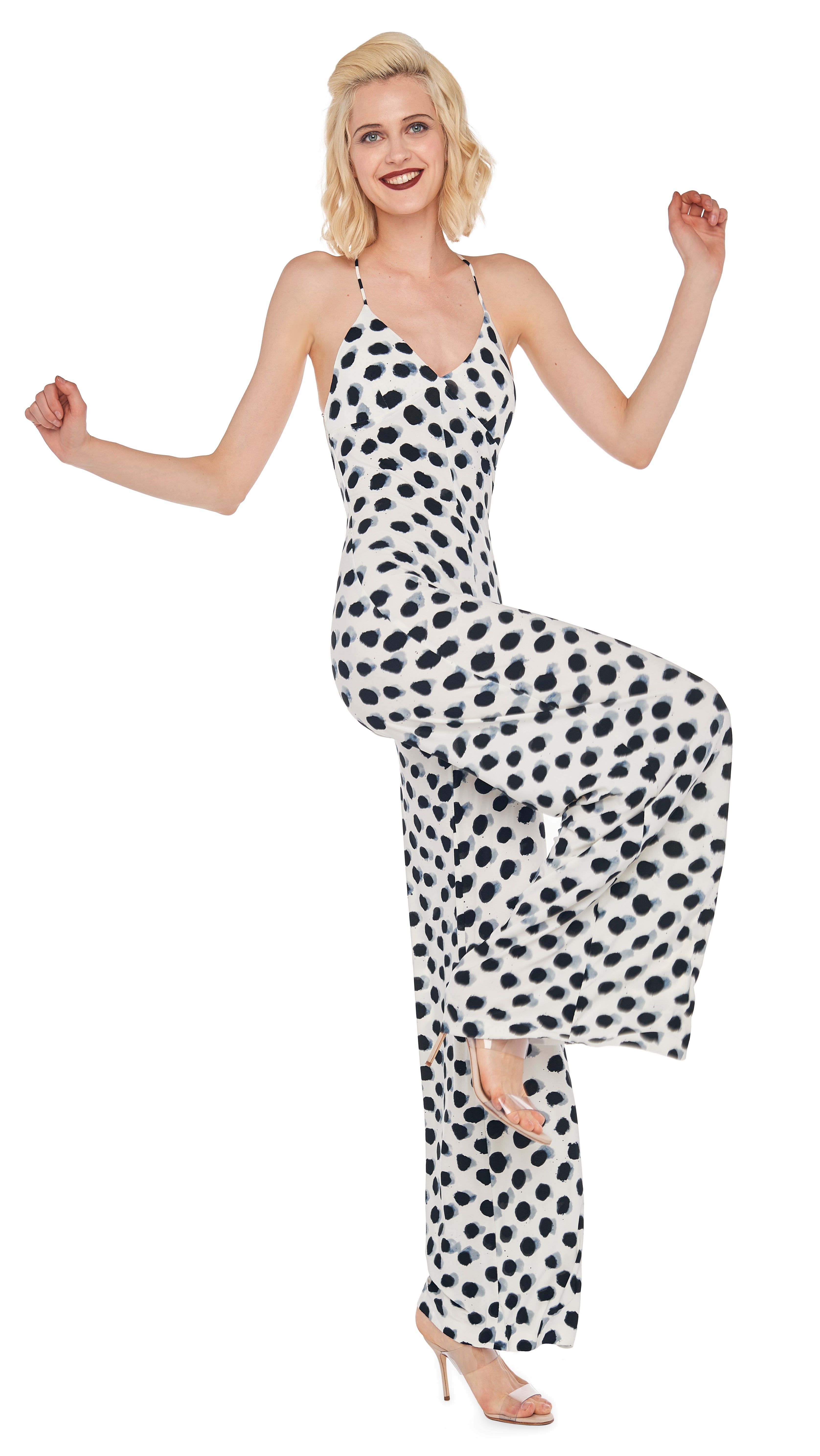 LOW BACK SLIP JUMPSUIT sold by Norma Kamali product image thumbnail 5