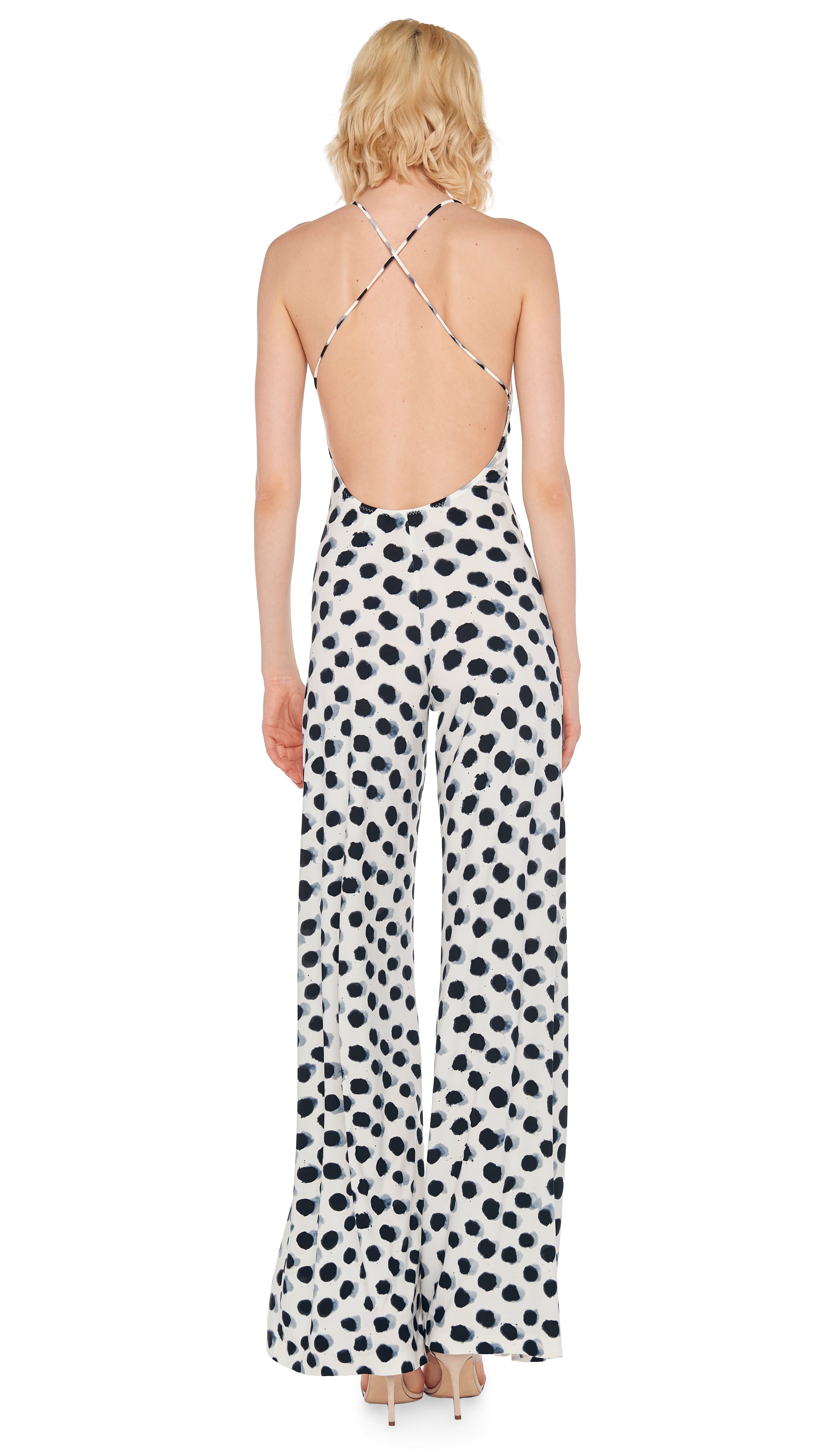 LOW BACK SLIP JUMPSUIT sold by Norma Kamali product image thumbnail 3