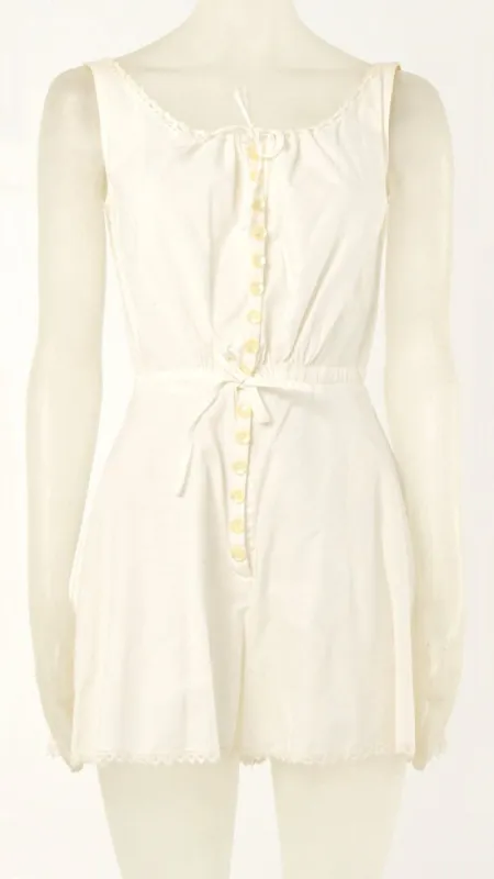 TANK JUMPSUIT WITH CROCHETED TRIM sold by Norma Kamali