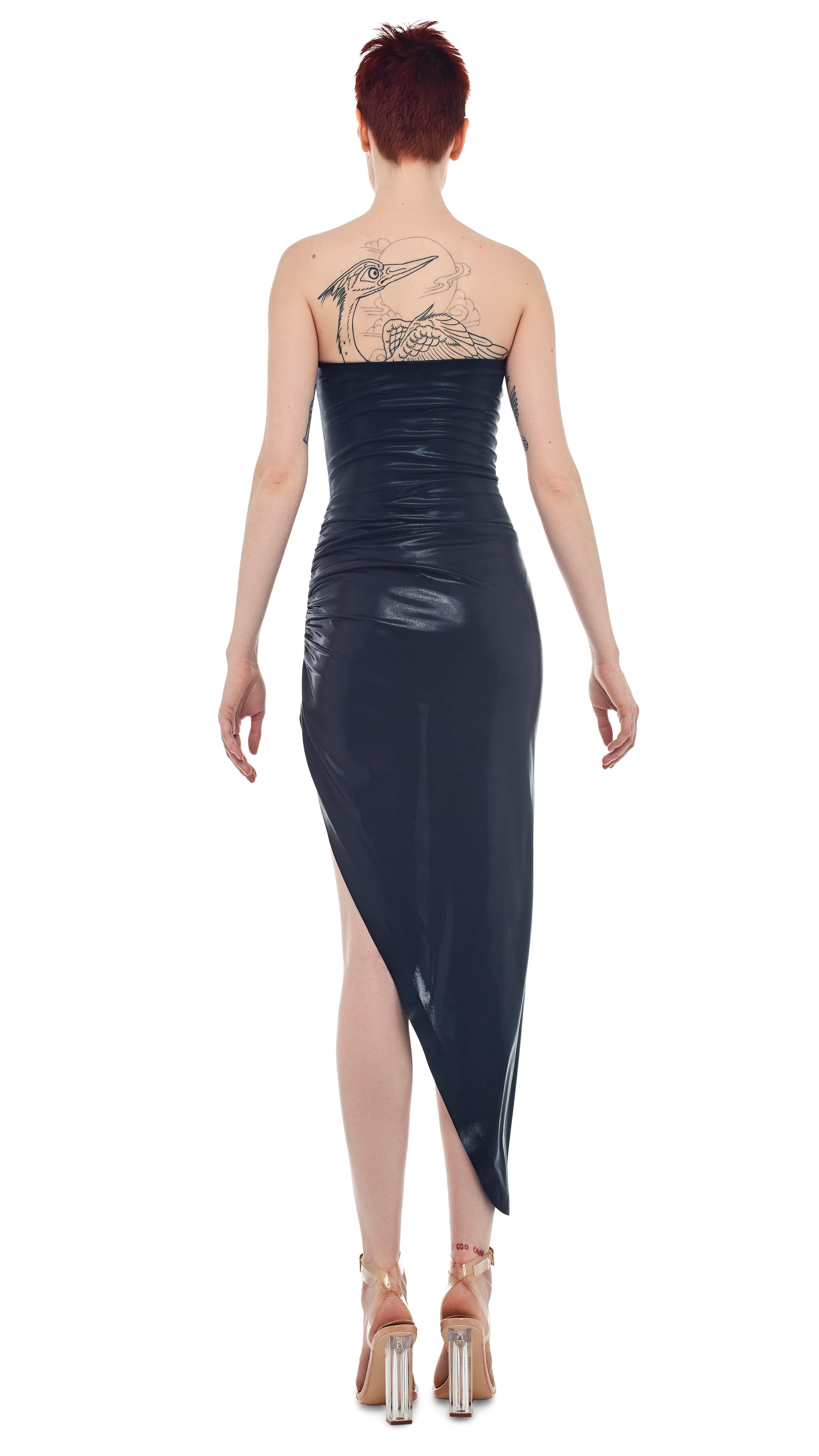 STRAPLESS SIDE DRAPE GOWN sold by Norma Kamali product image thumbnail 3