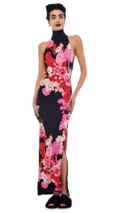 HALTER TURTLE SIDE SLIT GOWN sold by Norma Kamali