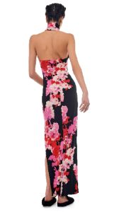 HALTER TURTLE SIDE SLIT GOWN sold by Norma Kamali