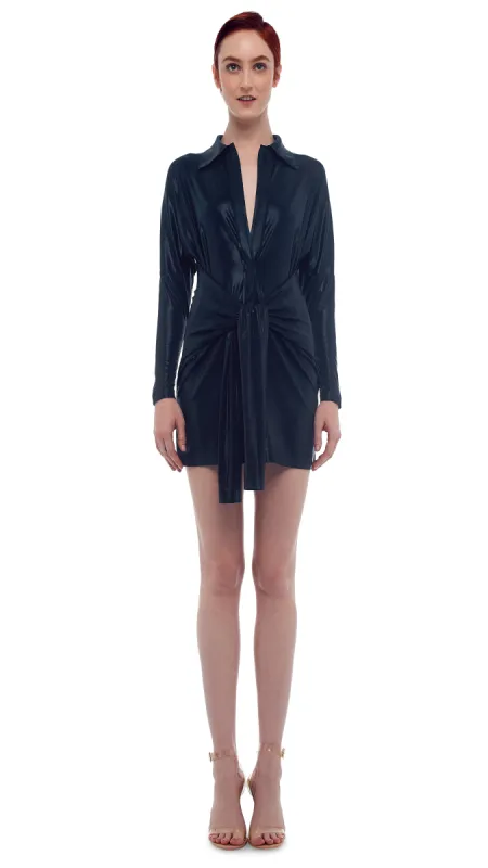 TY FRONT MINI DRESS sold by Norma Kamali