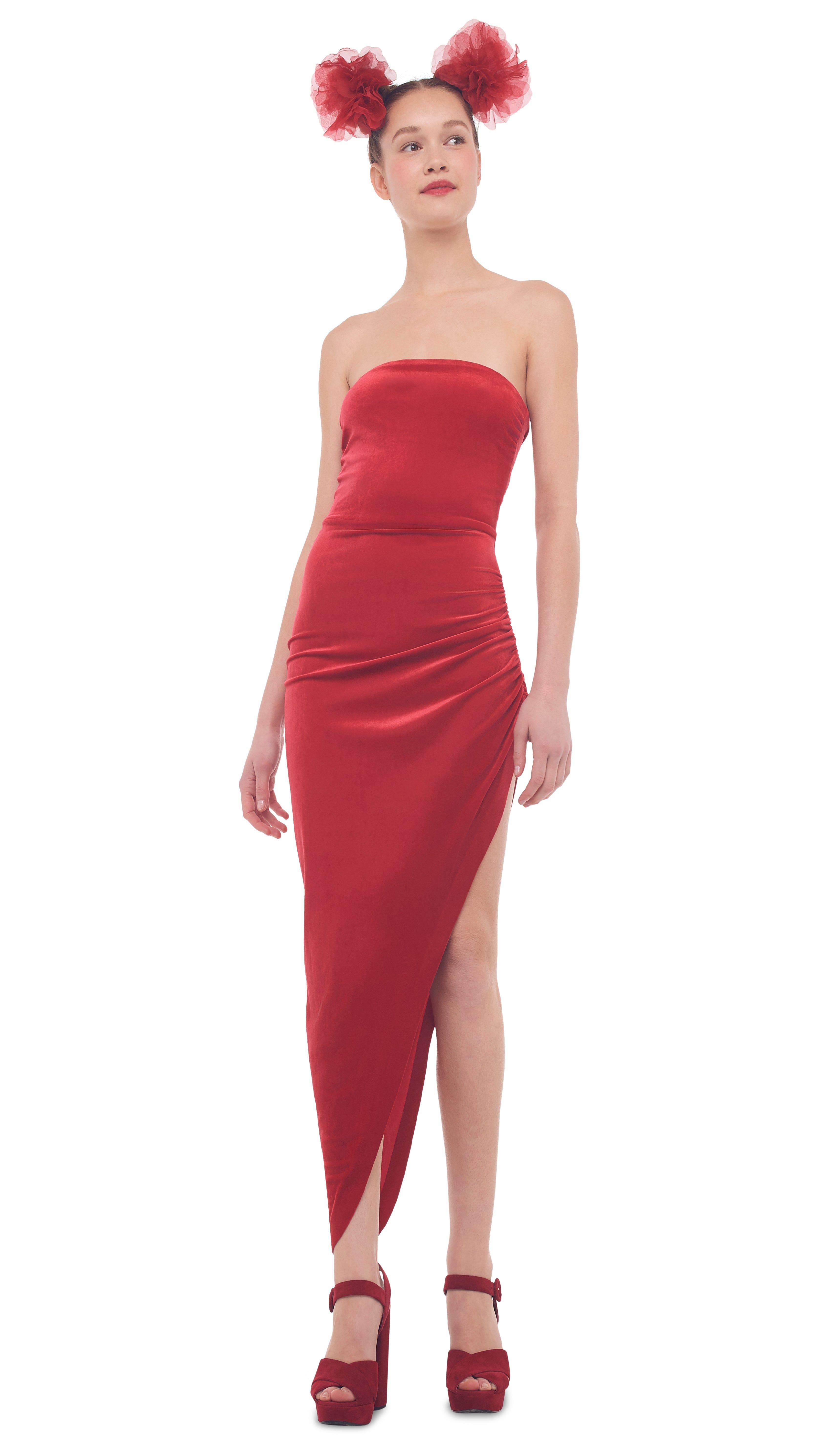 STRAPLESS SIDE DRAPE GOWN sold by Norma Kamali