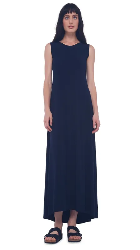 SLEEVELESS LONG SWING DRESS sold by Norma Kamali
