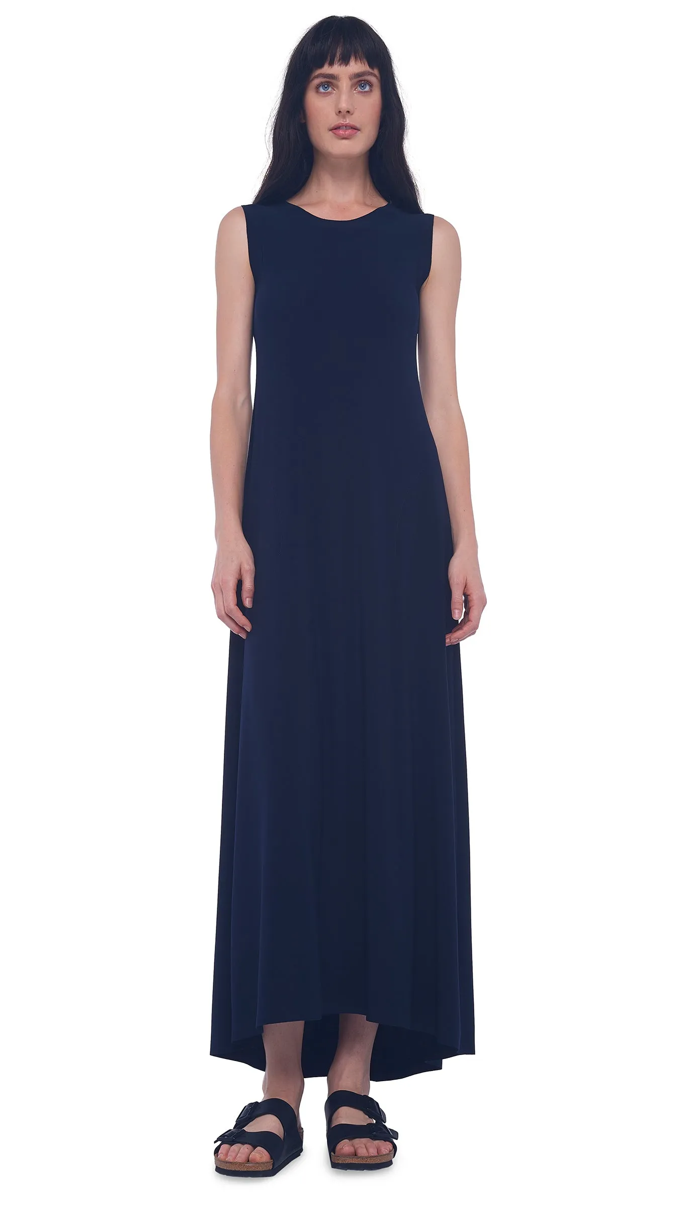 SLEEVELESS LONG SWING DRESS sold by Norma Kamali