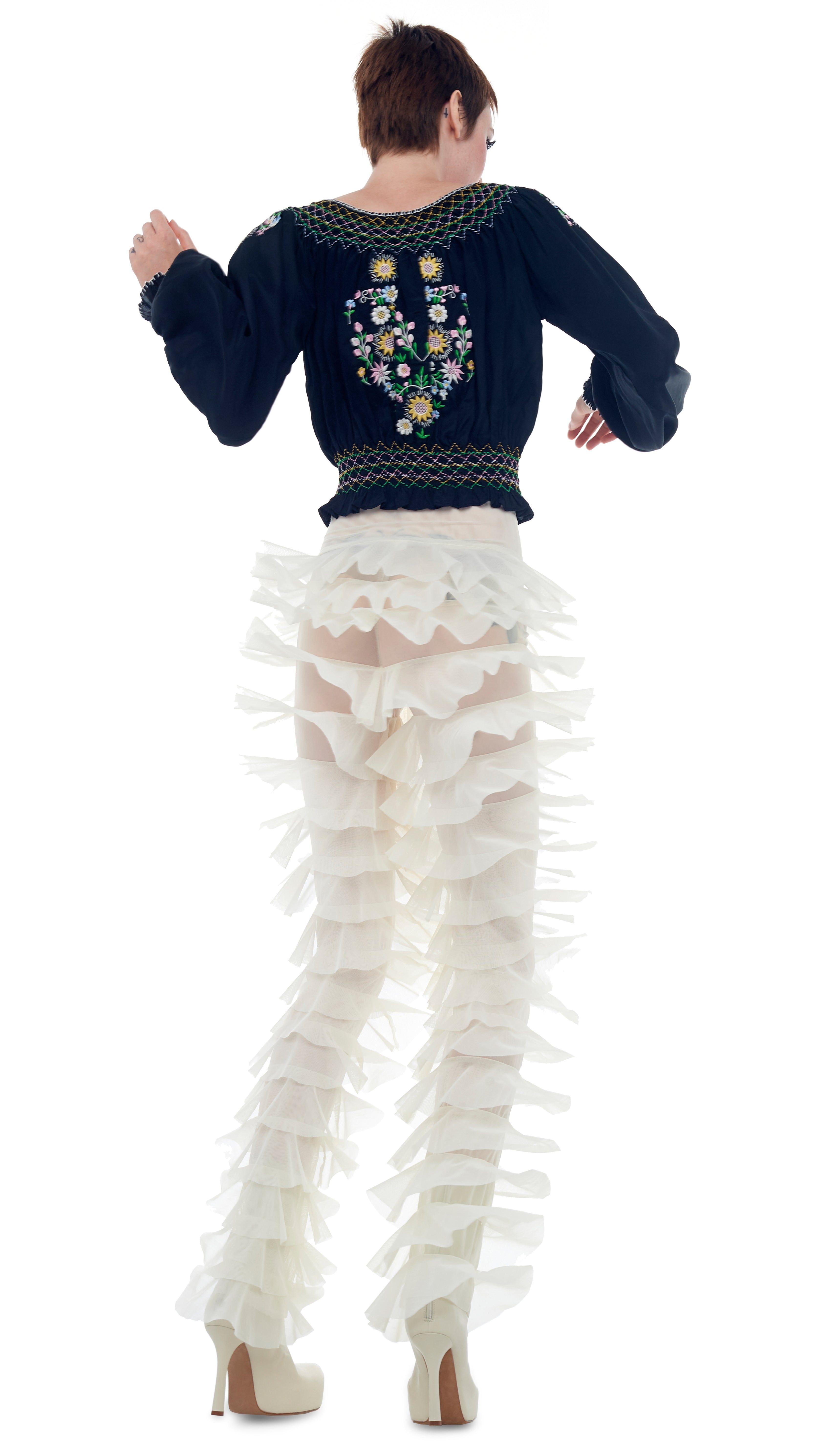 EMBROIDERED TOP sold by Norma Kamali product image thumbnail 5