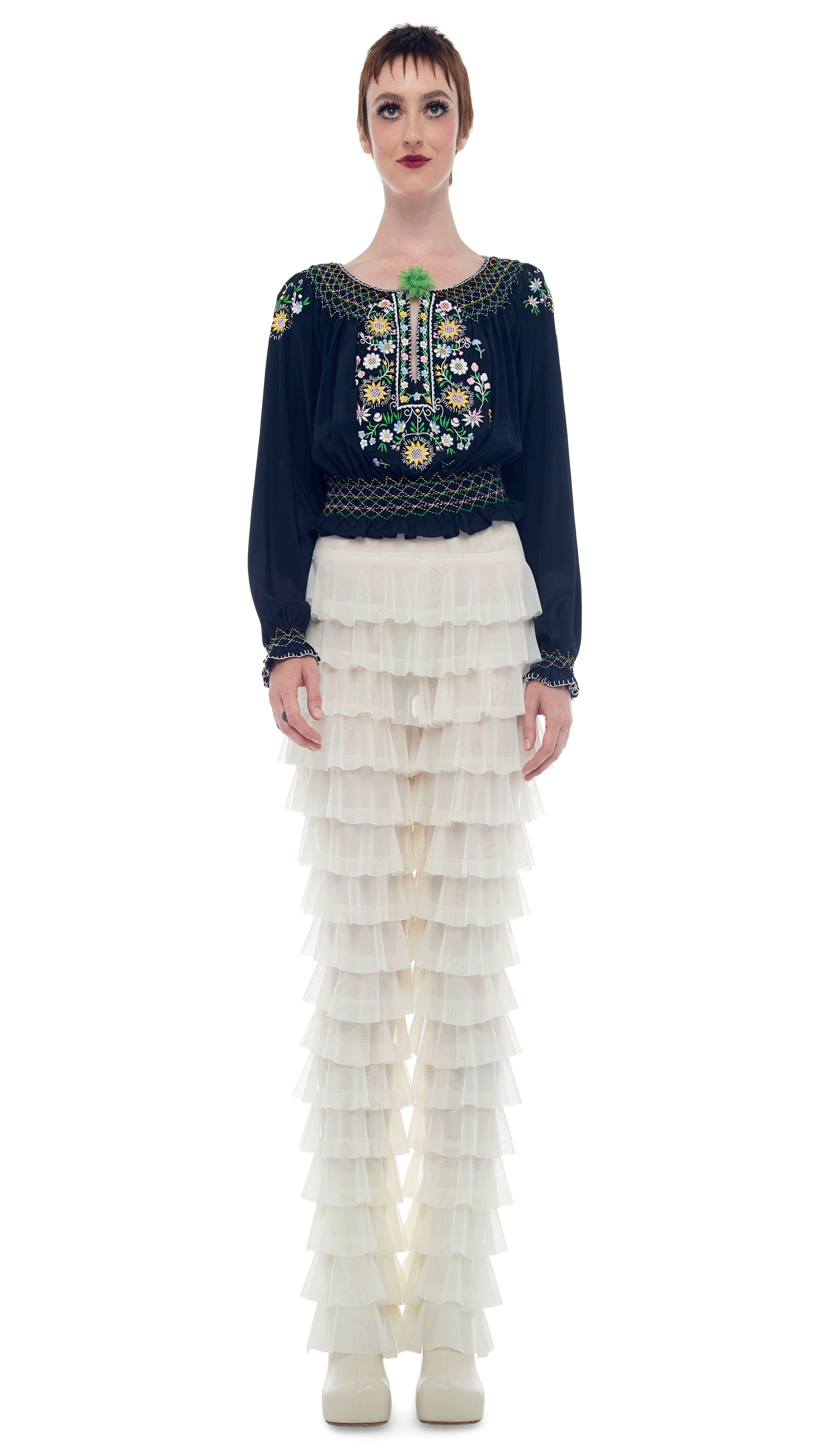 EMBROIDERED TOP sold by Norma Kamali