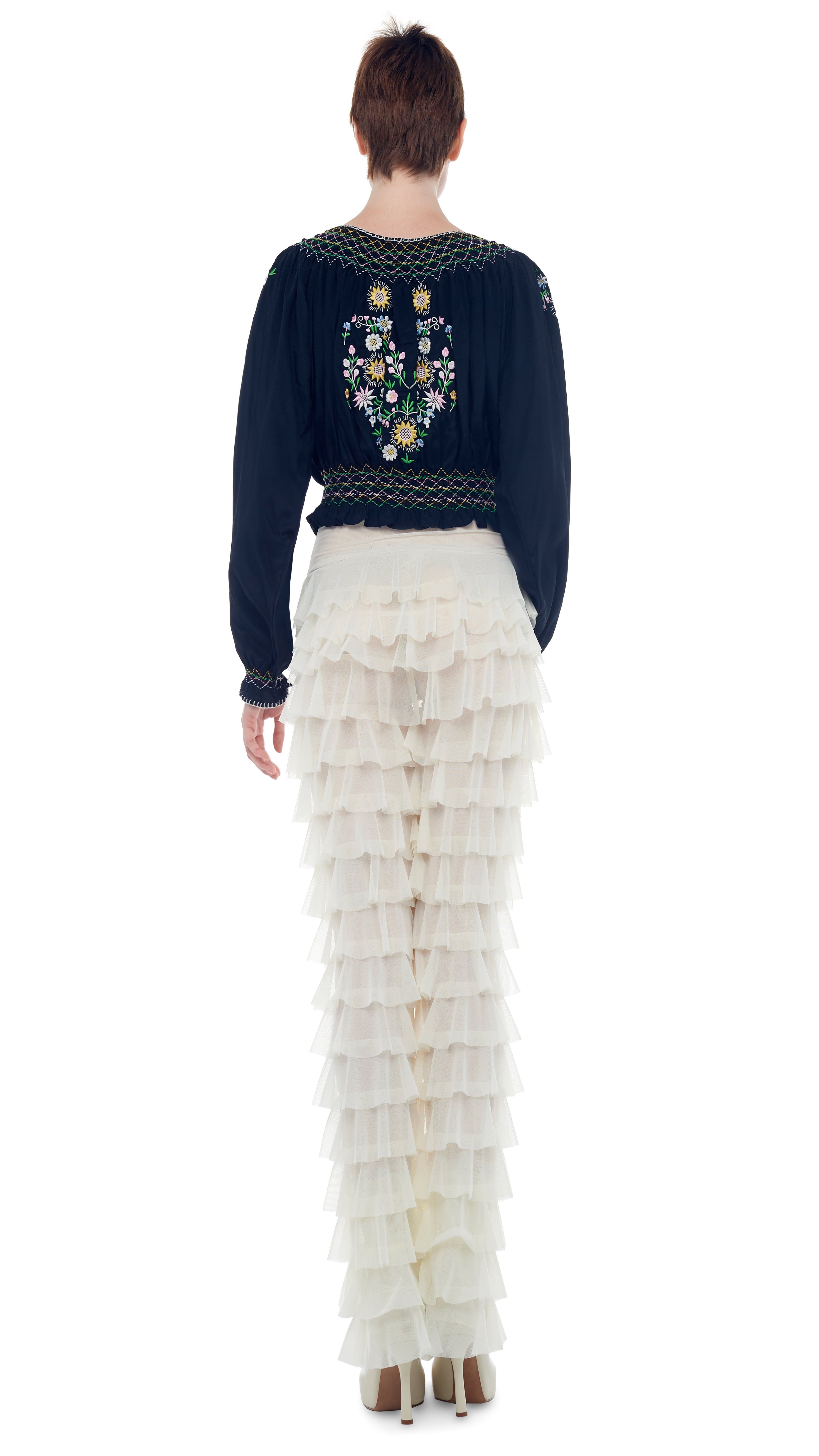 EMBROIDERED TOP sold by Norma Kamali product image thumbnail 3