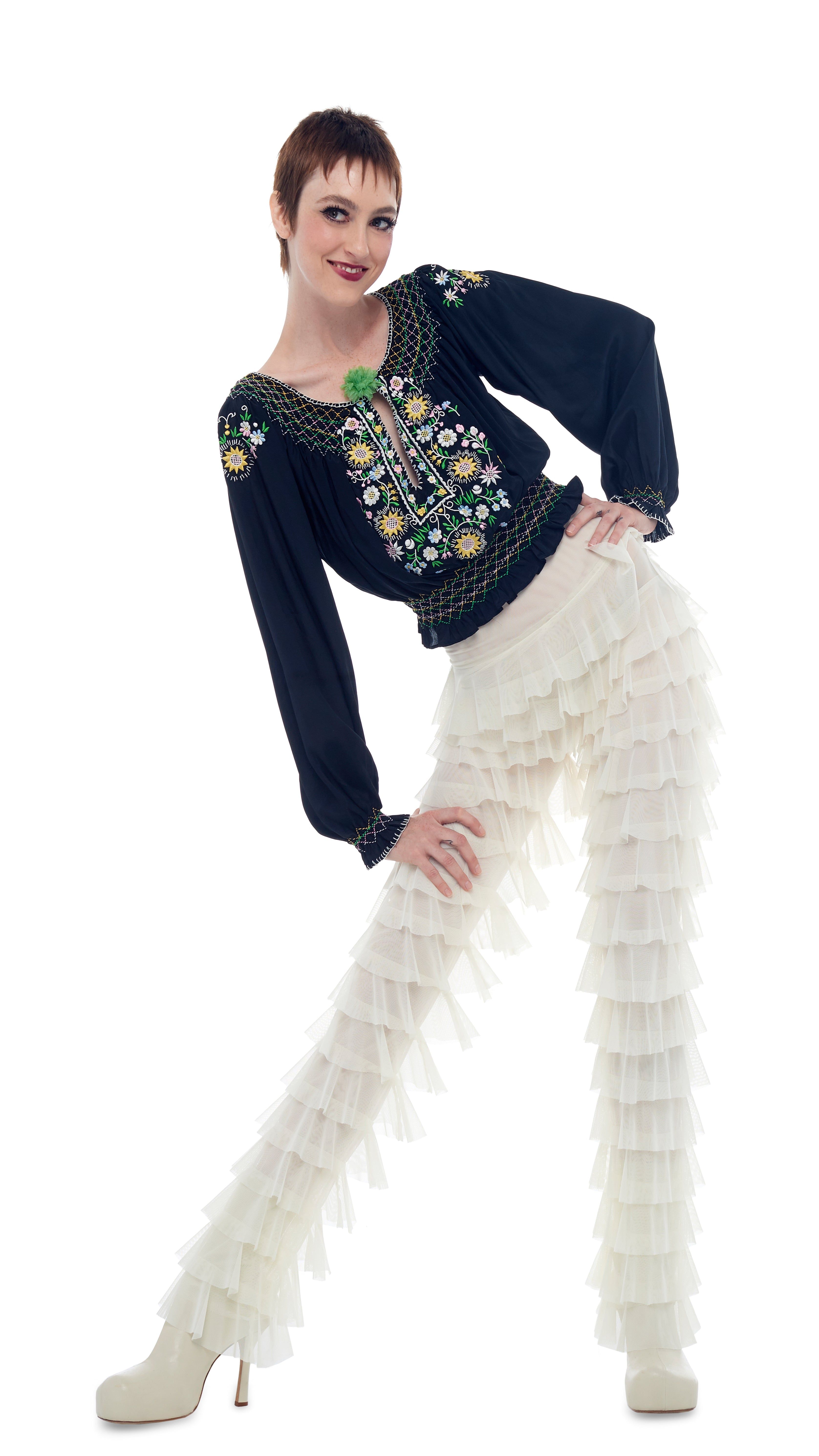 EMBROIDERED TOP sold by Norma Kamali product image thumbnail 4