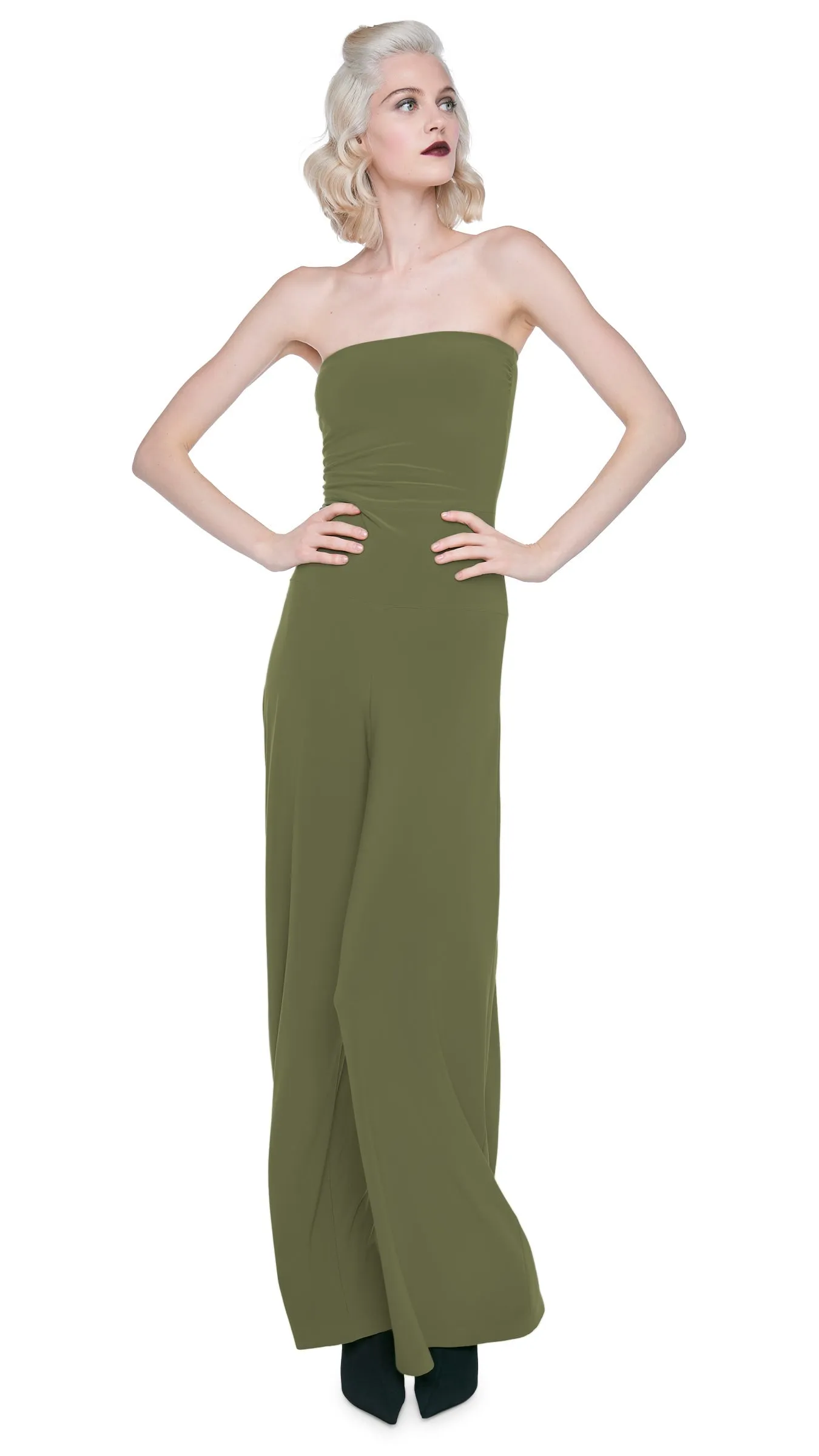 STRAPLESS ELEPHANT JUMPSUIT sold by Norma Kamali product image thumbnail 4