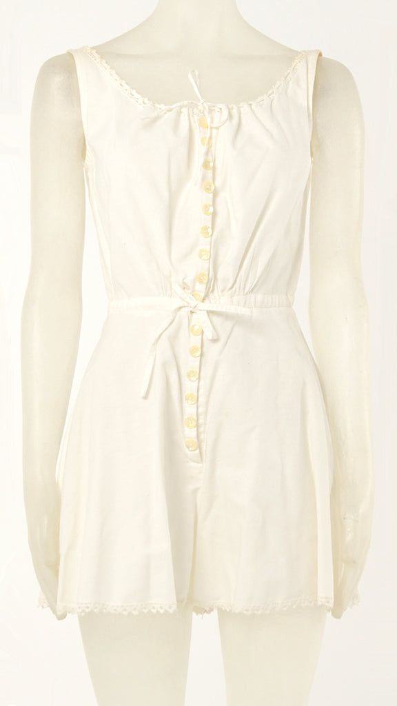 TANK JUMPSUIT WITH CROCHETED TRIM sold by Norma Kamali