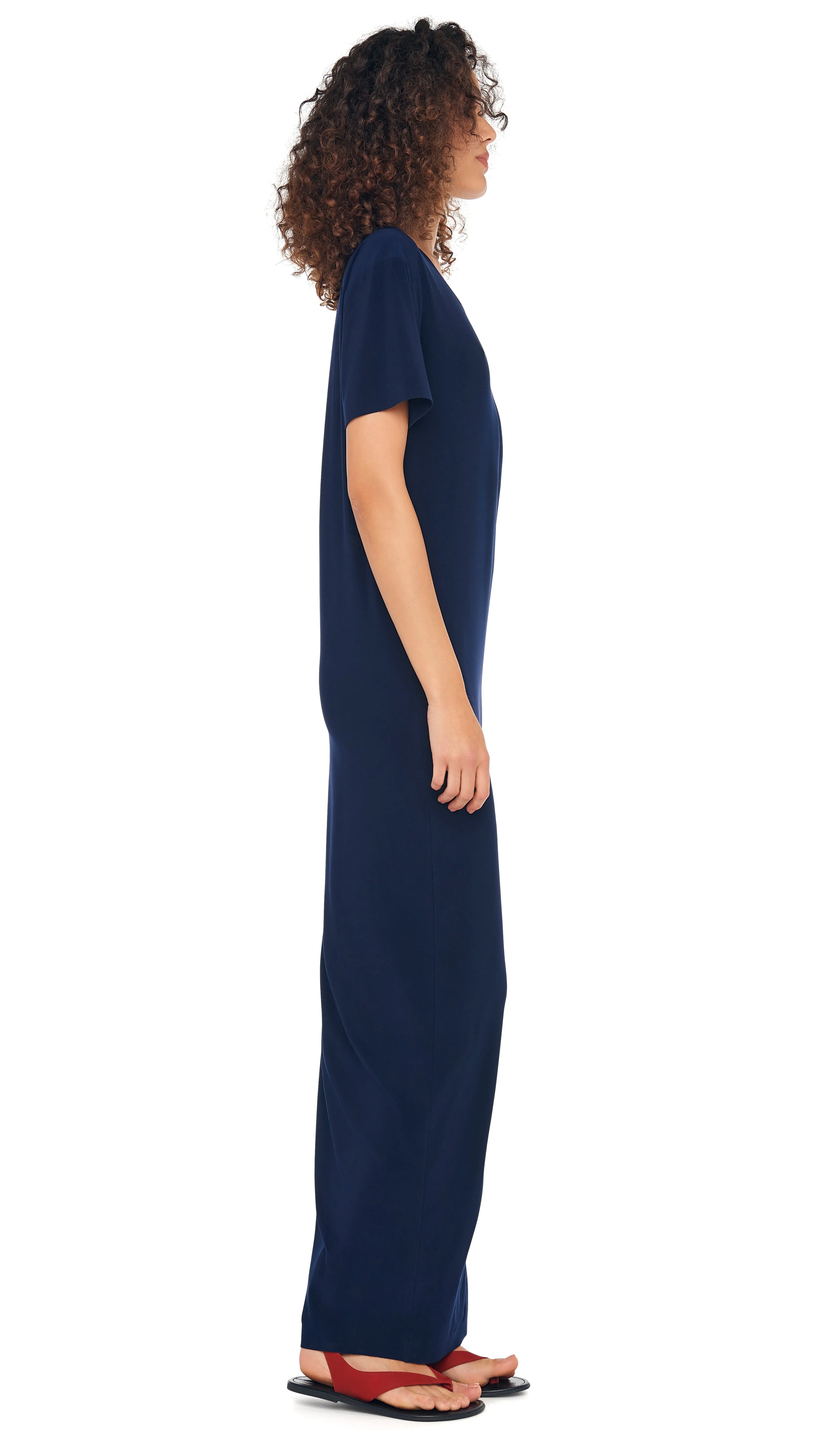 SHORT SLEEVE SIDE SLIT GOWN sold by Norma Kamali product image thumbnail 4