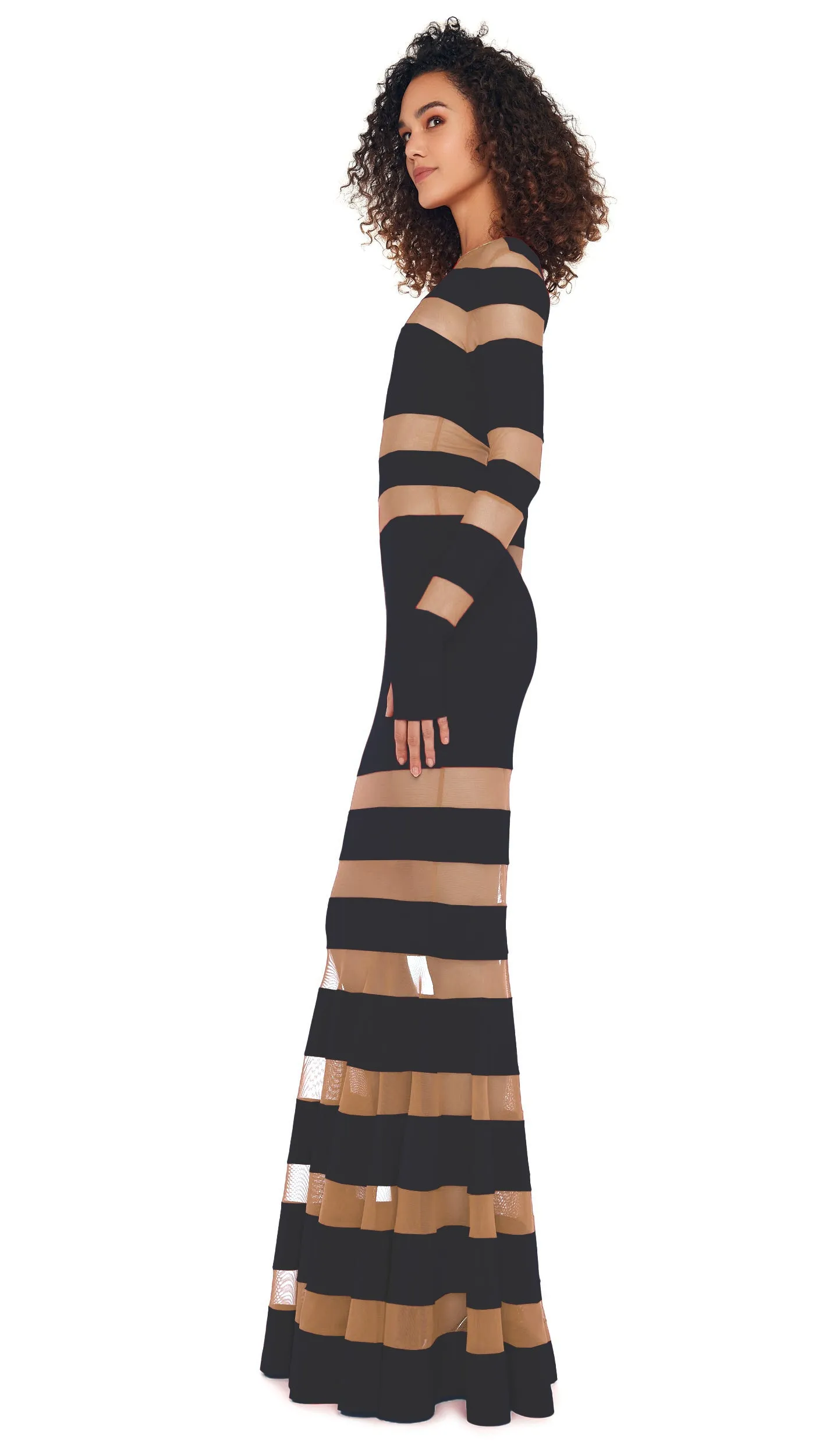 SPLICED DRESS FISHTAIL GOWN sold by Norma Kamali product image thumbnail 2