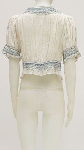 SHORT SLEEVE PEASANT TOP WITH EMBROIDERY sold by Norma Kamali