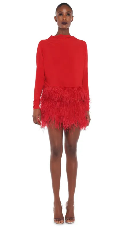 FEATHER ALL IN ONE MINI DRESS sold by Norma Kamali
