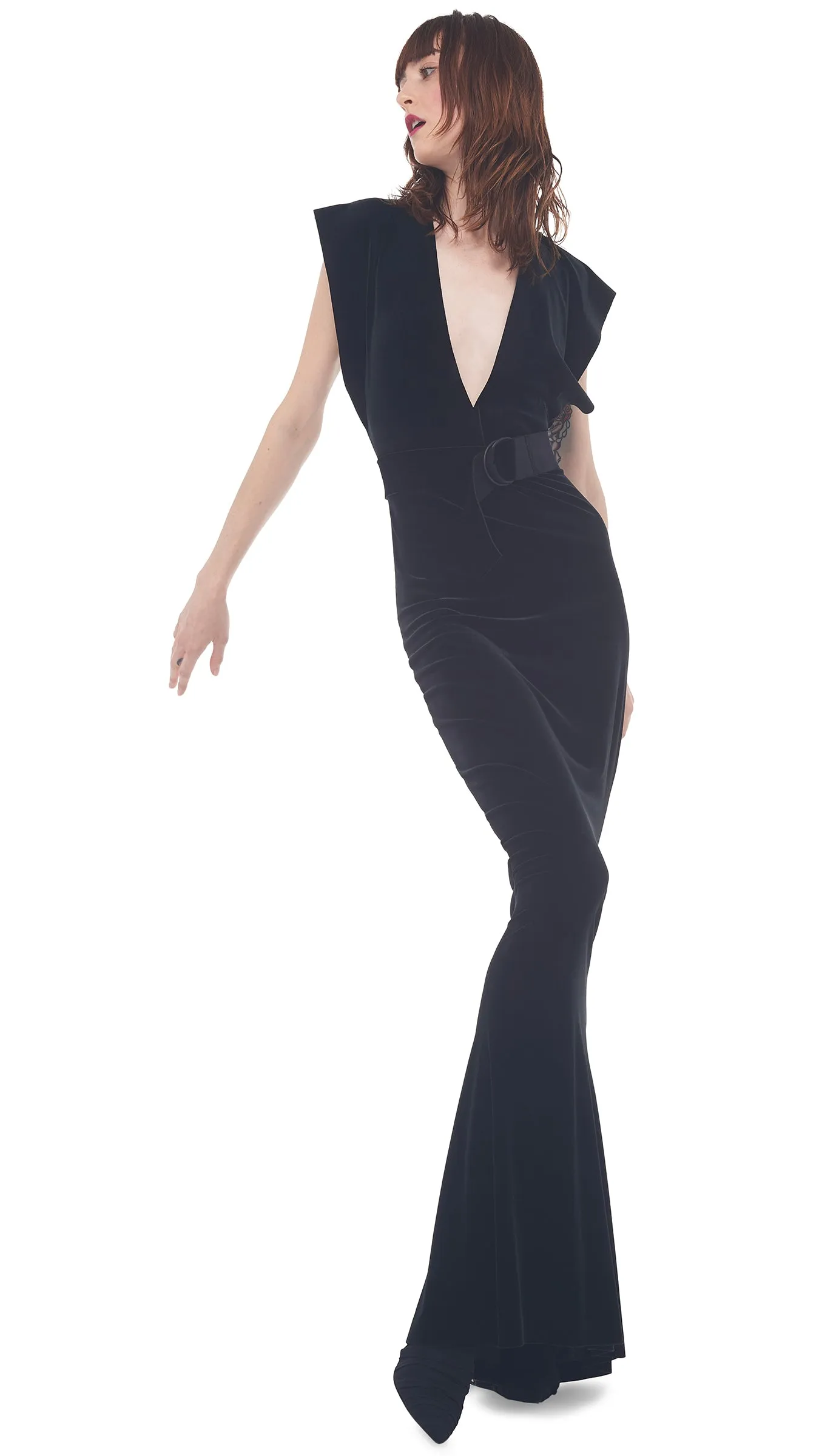 V NECK RECTANGLE GOWN sold by Norma Kamali product image thumbnail 4