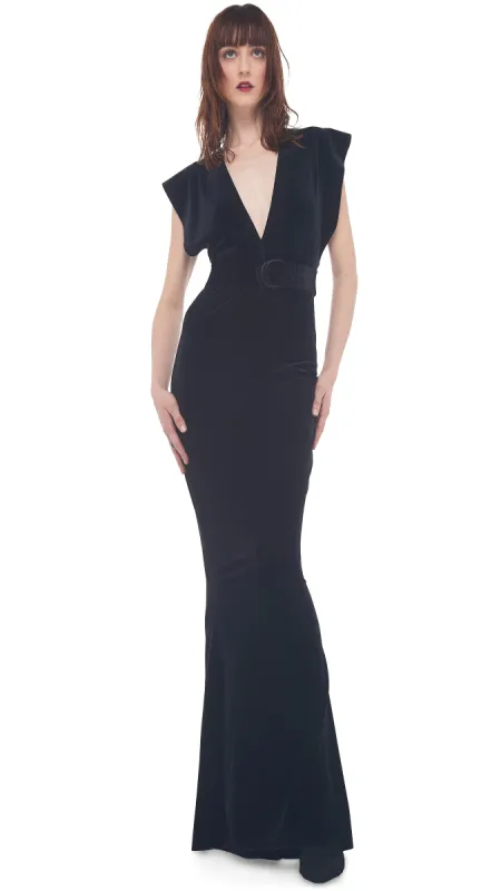 V NECK RECTANGLE GOWN sold by Norma Kamali