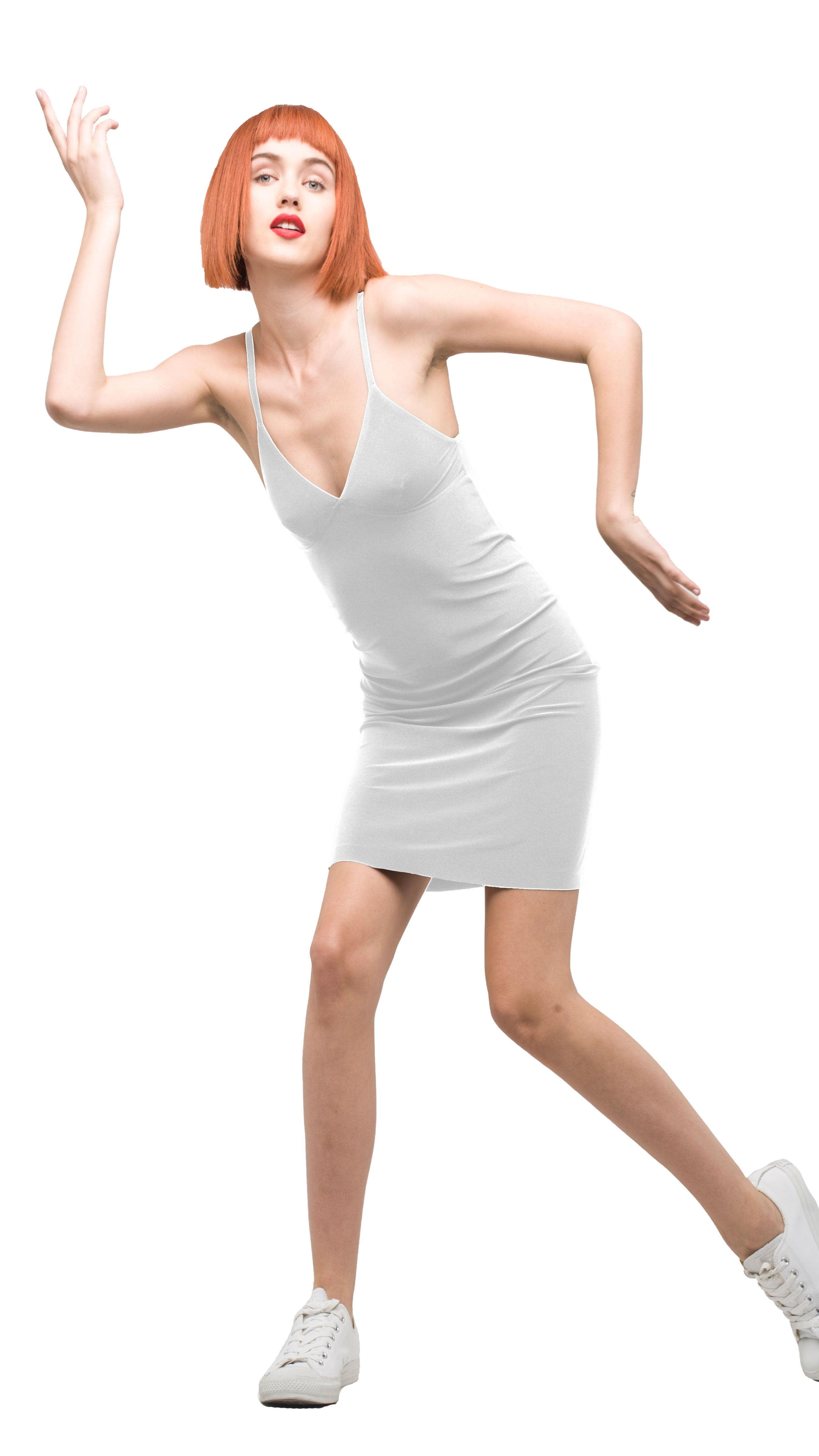 SLIP DRESS TO KNEE sold by Norma Kamali product image thumbnail 3